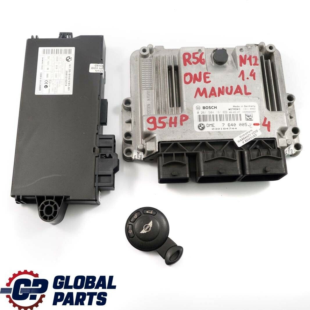 £Mini One R55 R56 N12 1.4 95HP Petrol ECU Kit DME 7640005 CAS3 + Key Manual