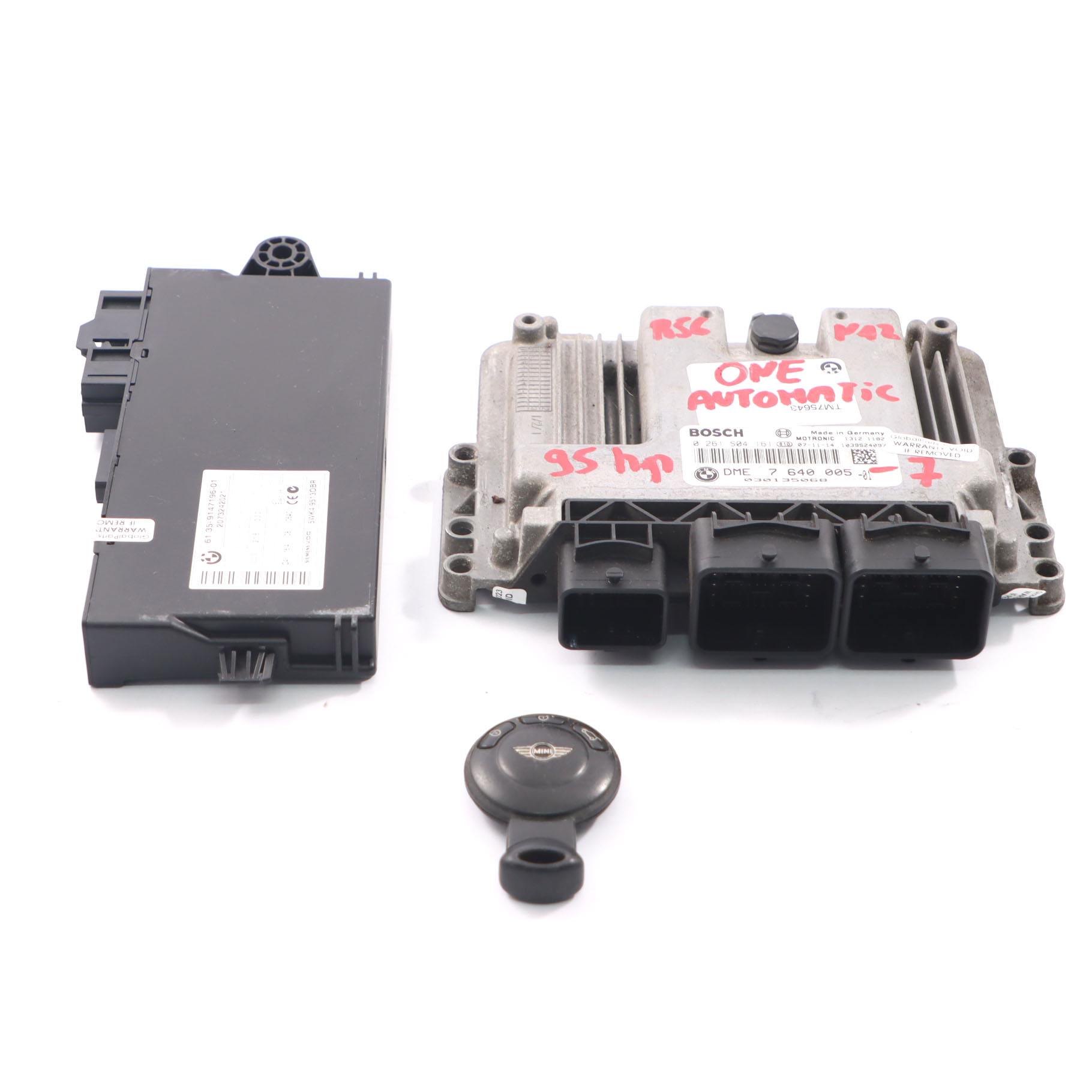 Mini One R55 R56 N12 1.4 95HP Petrol ECU Kit DME 7640005 CAS3 + Key Automatic