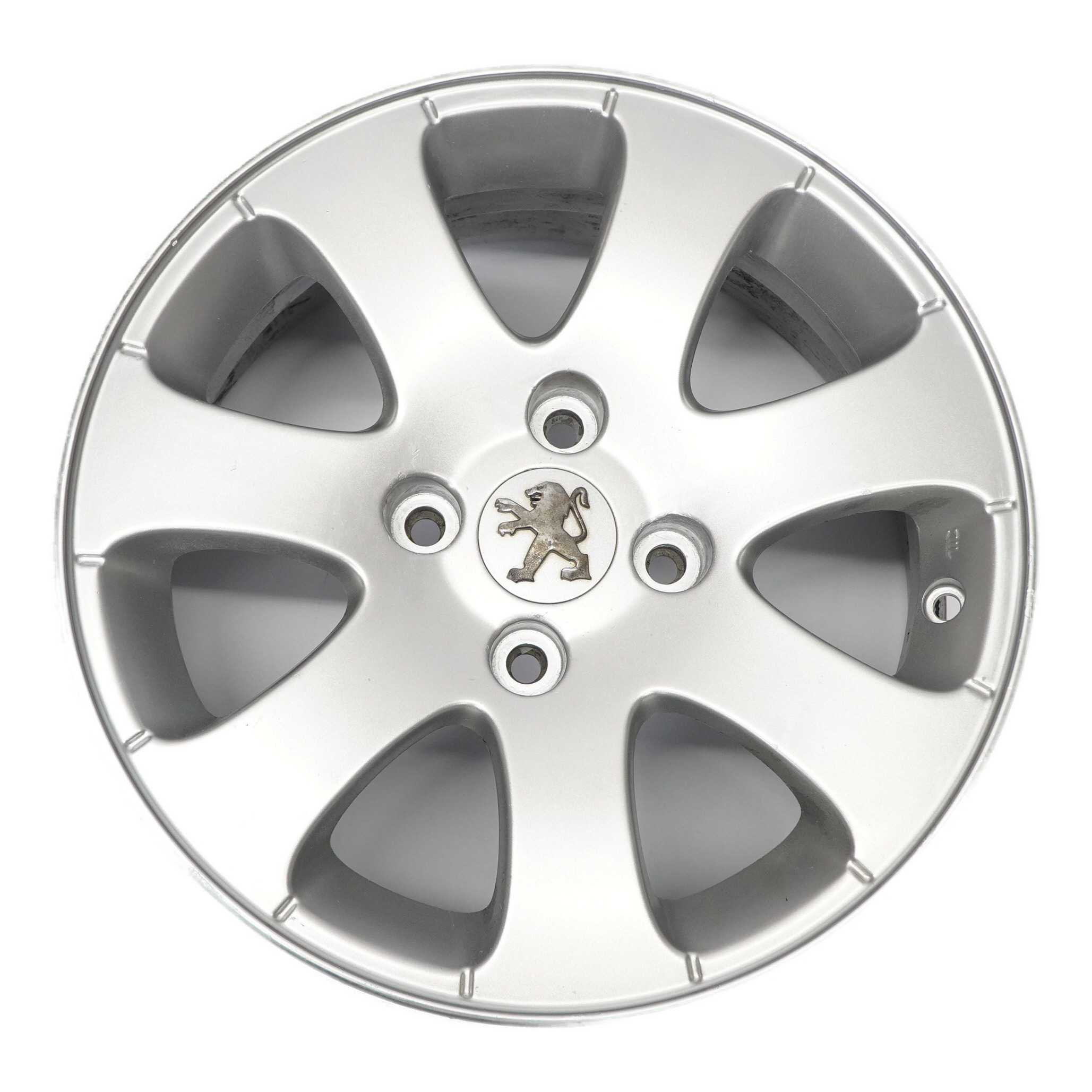 Peugeot Silver Alloy Wheel Rim 15" 6J ET:27 7650-B