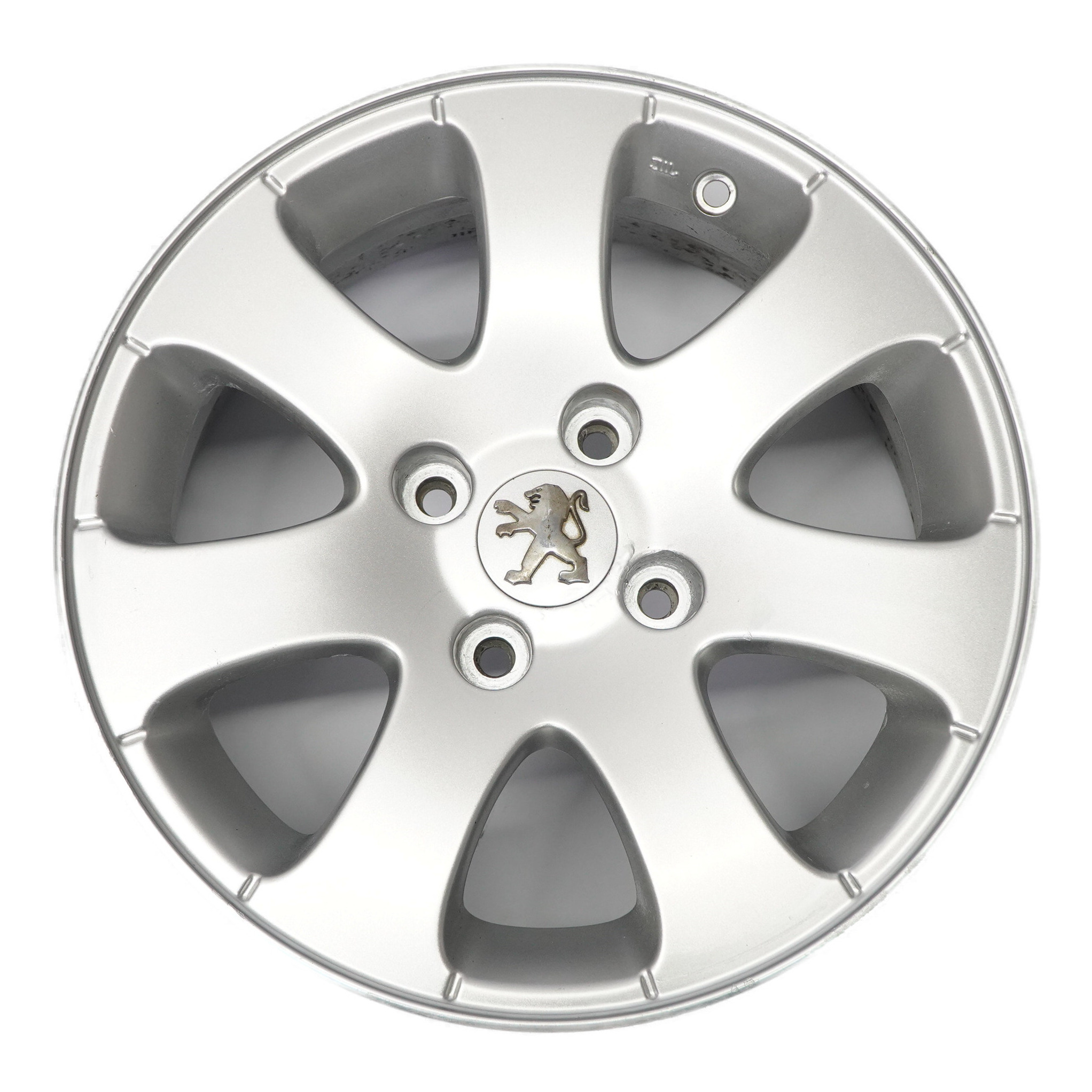 Peugeot Silver Alloy Wheel Rim 15" 6J ET:27 7650-H