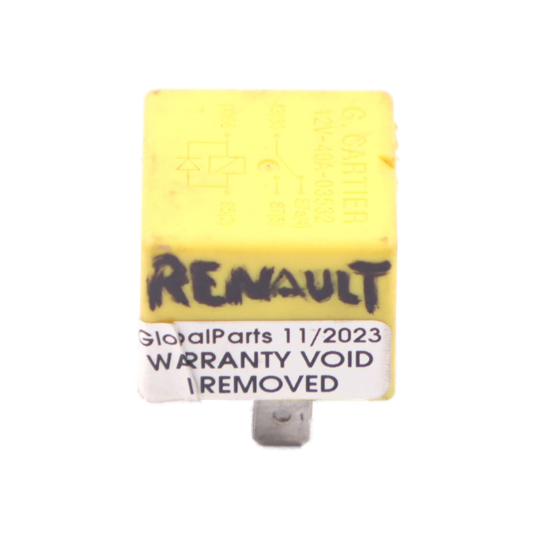 Renault Relay Module Control Unit Yellow 12V 40A 5 Pins 7700844253