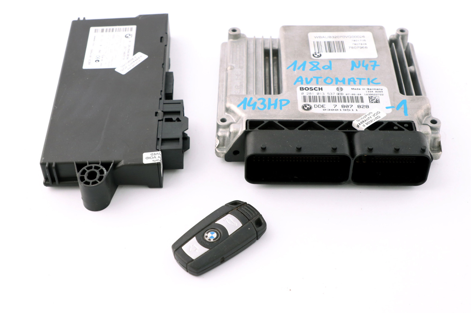 BMW E87 LCI E90 118d 318d N47 Diesel ECU DDE CAS3 Schlüssel Automatik Getriebe