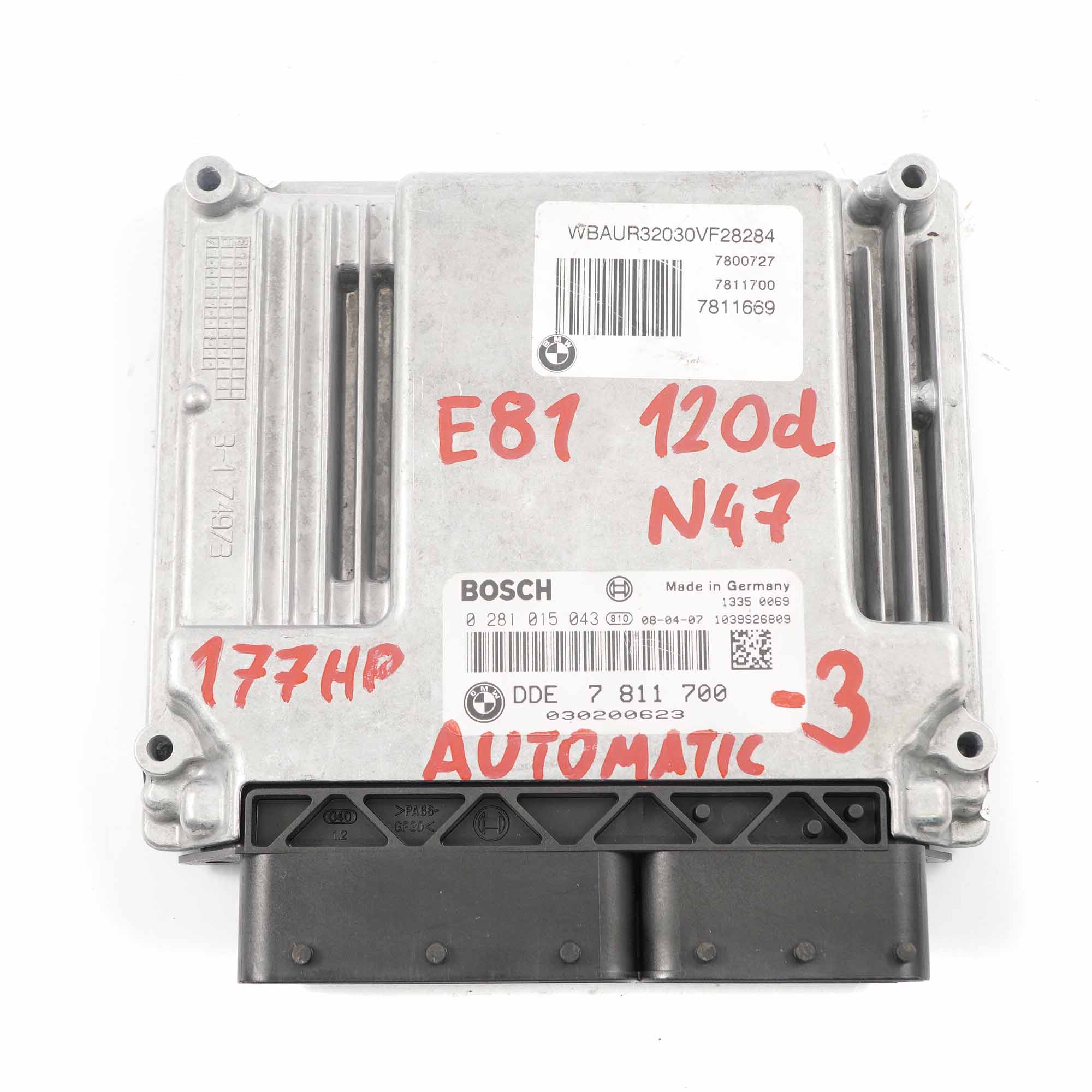 BMW E81 E87 E90 E91 120d 320d N47 177PS Motor Steuergerät ECU DDE 7811700