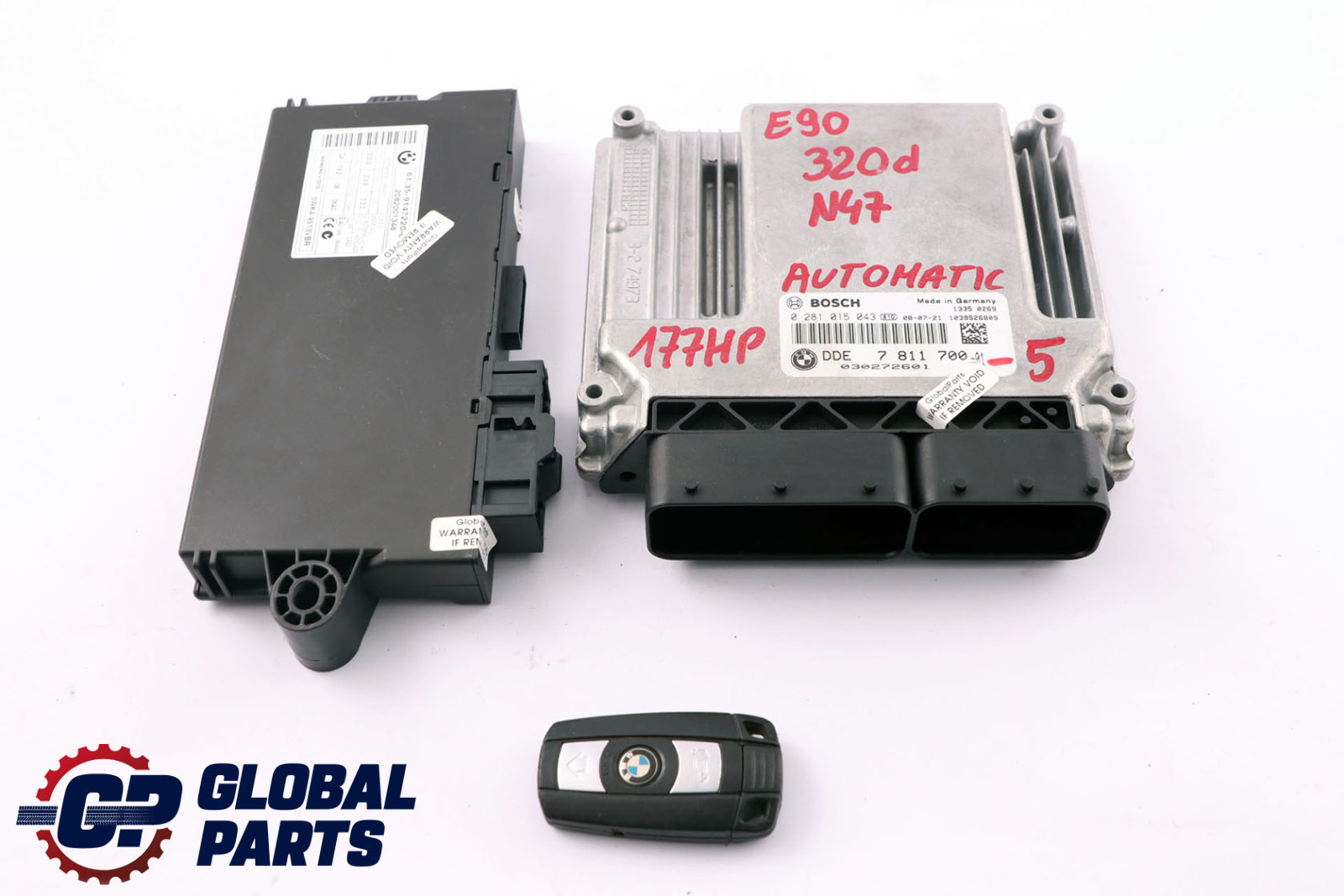 BMW E81 E87 LCI E90 N47 120d 320d 177HP ECU Kit DDE 7811700 CAS3 Schlüssel