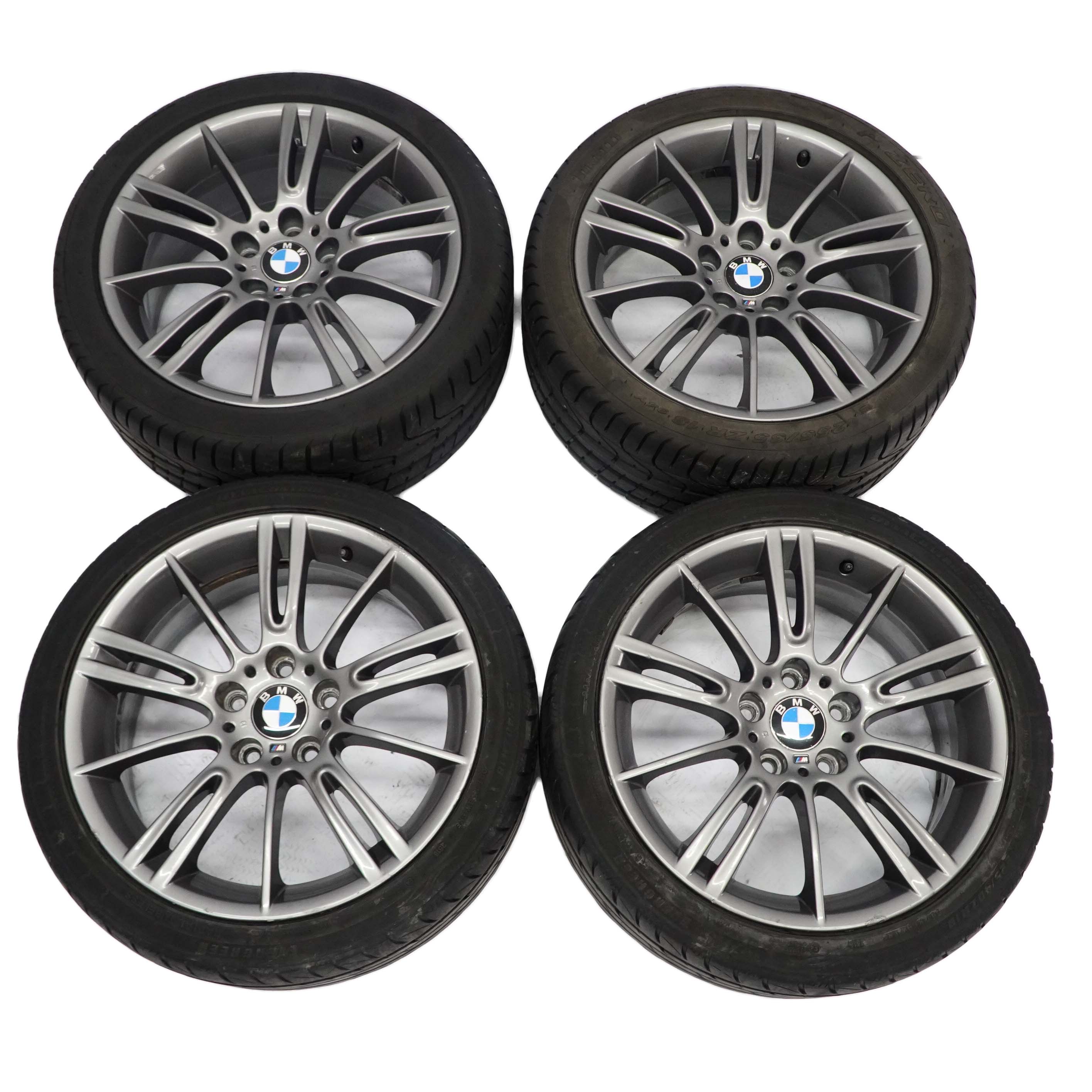 BMW E90 E92 Complete Set 4x Wheel Rim 18" Tyres M Spider Spoke 193 Ferricgrey