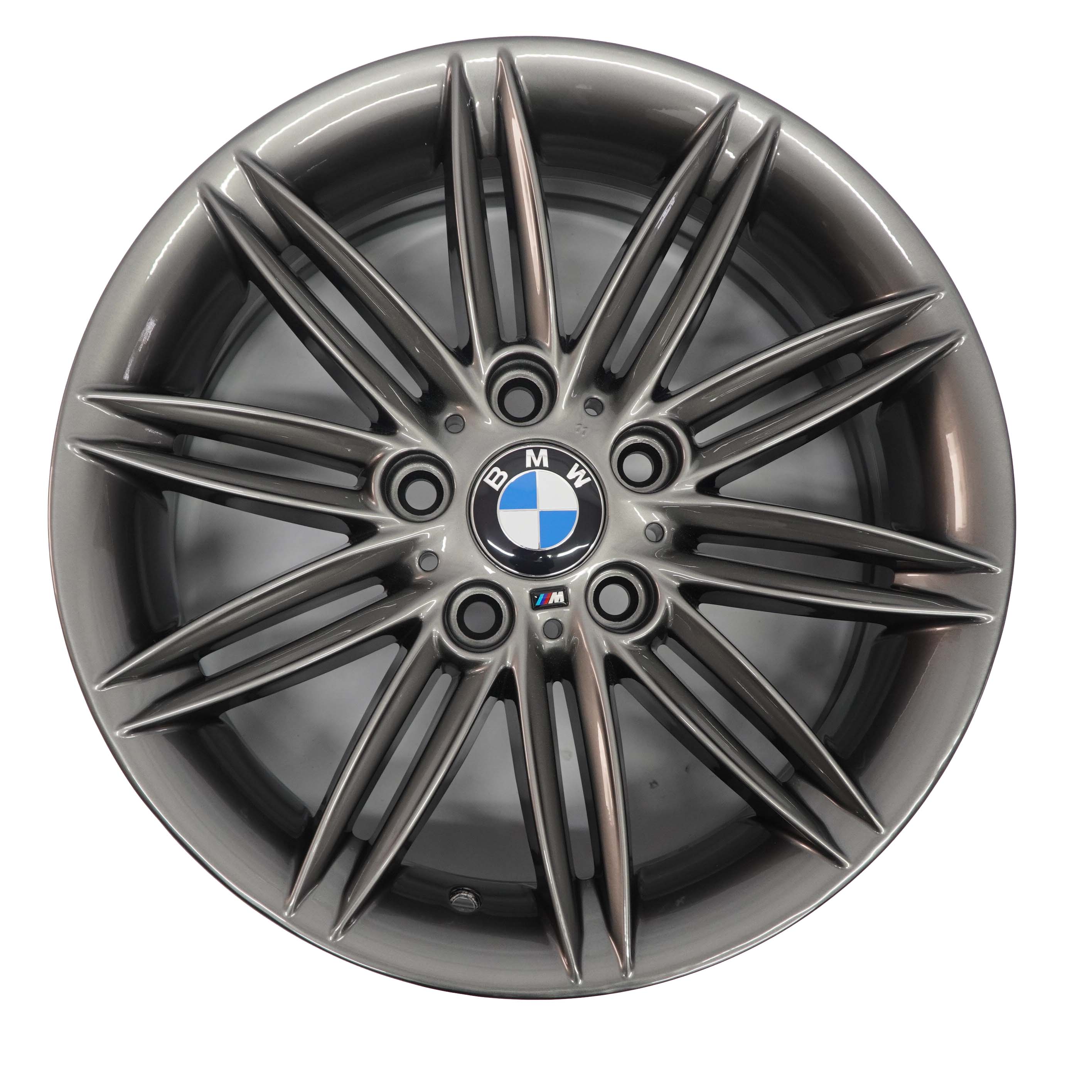 BMW E81 E82 E87 E88 Grey Rear Wheel Alloy Rim 17" M Double Spoke 207 7,5J ET:47