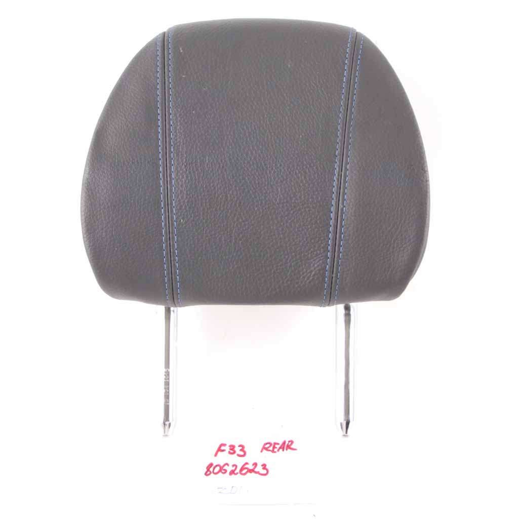 Headrest BMW F33 Convertible Rear Left Right Seat N/O/S Head Rest Leather Black