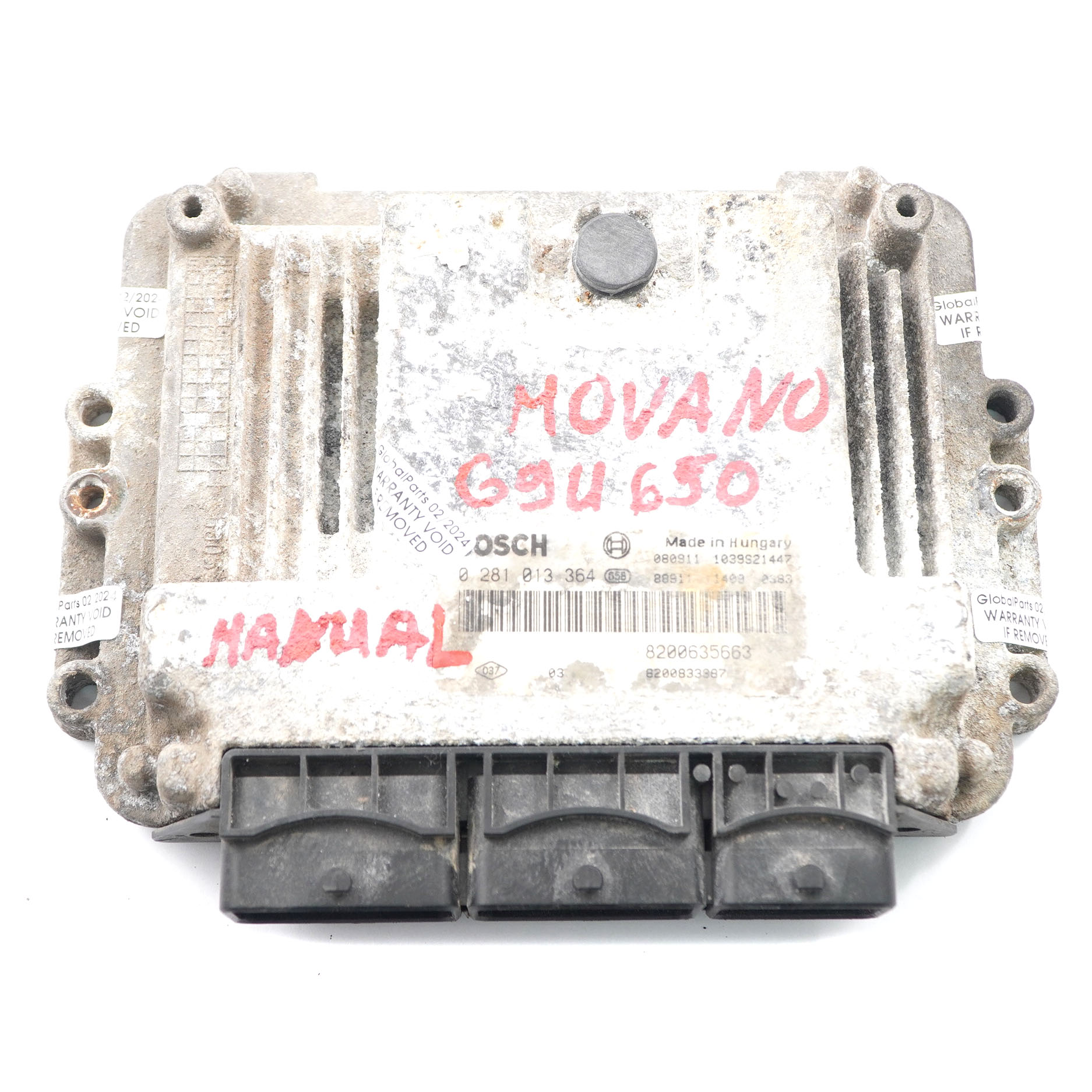 Vauxhall Movano A 2.5 CDTI G9U 650 Engine Module Unit ECU 8200635663 Manual