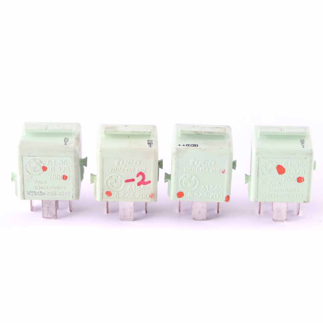 BMW E60 E63 E87 E90 E91 4X Relay Make Contact White Green Set 8373700