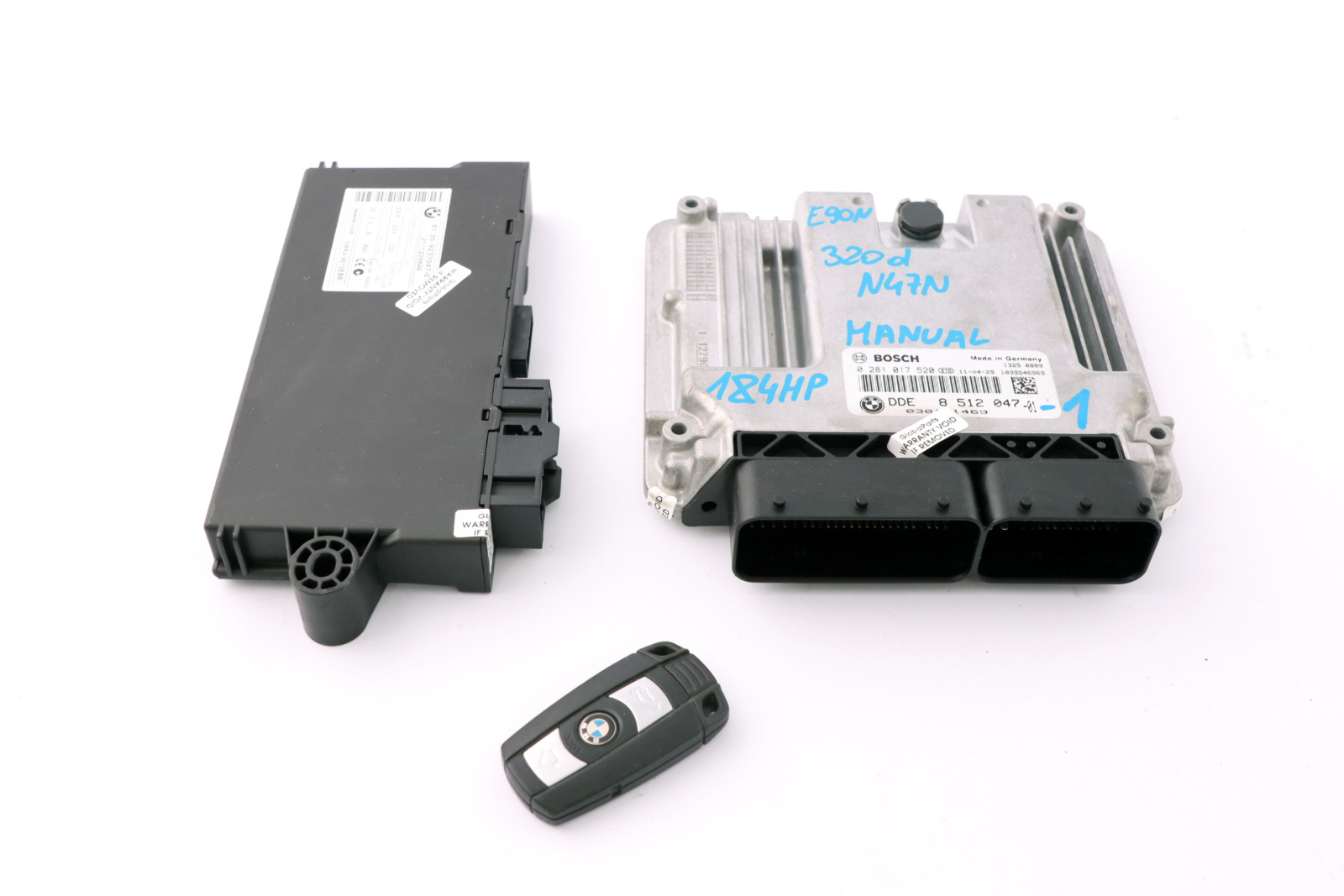 BMW E90 E91 LCI 320d N47N 184HP ECU KIT DDE + CAS3 + Key 8512047 Manual