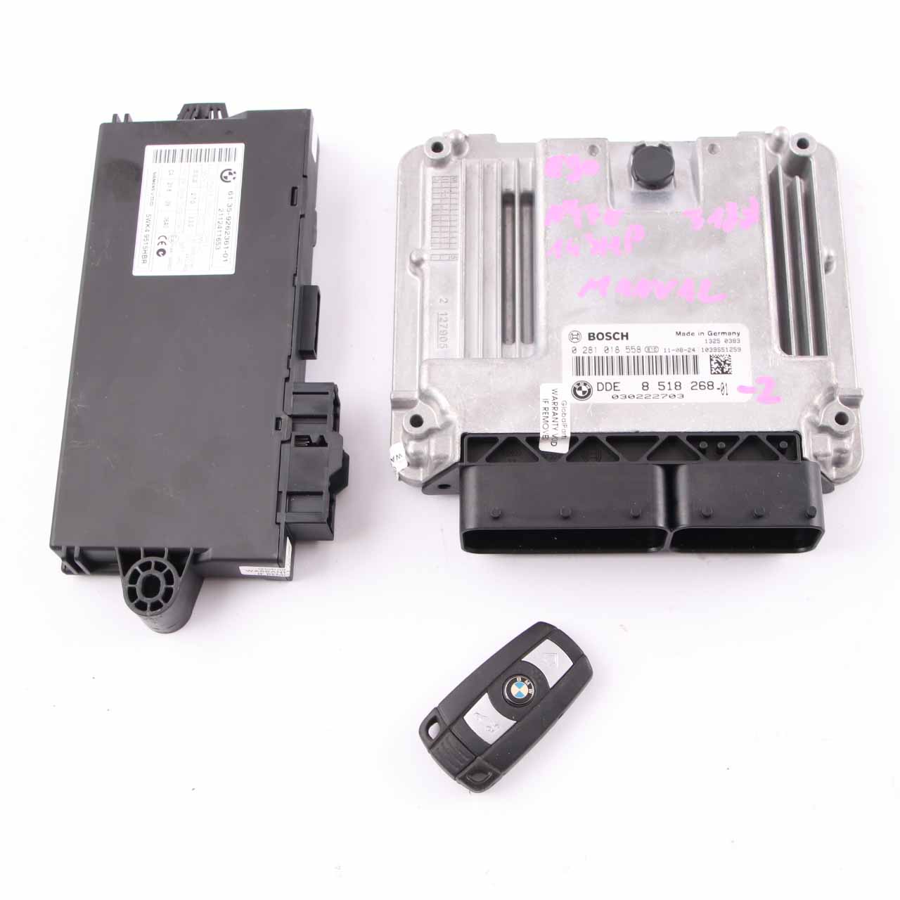 BMW E90 E91 LCI 318d Diesel 143PS N47N ECU Kit DDE 8518268 CAS3 Key Manual