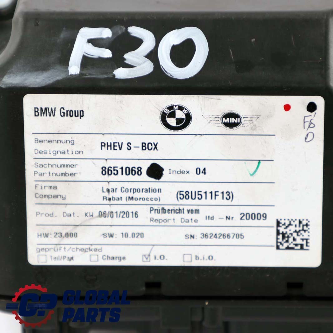 BMW 3 5 7 F30 LCI G11 G30 Hybrid High Voltage Battery Safety Box 7,6 kWh PHEV