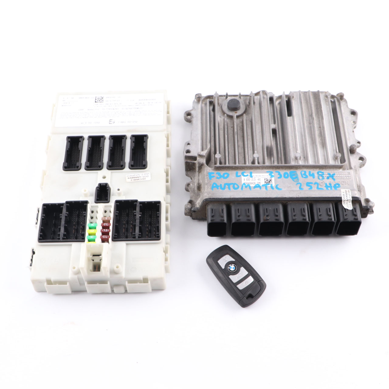 BMW F30 LCI 330e B48X Engine Control Unit ECU Kit DME 8693213 FEM Key Automatic