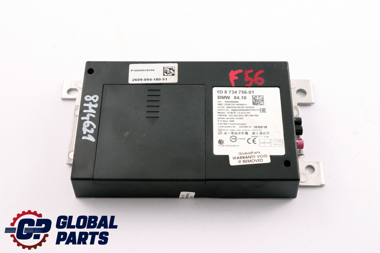 Mini Cooper One F55 F56 F60 Telematics Control Unit Module 8734756