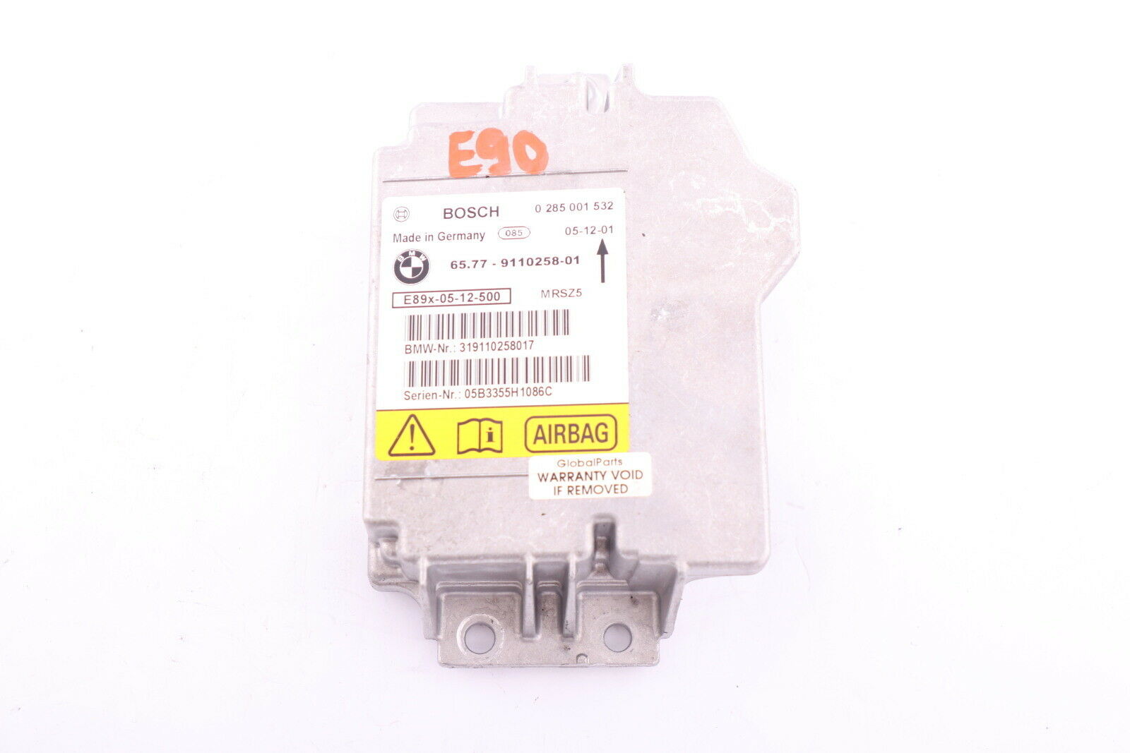 BMW E81 E87 E90 E91 Control Unit Airbag ECU NO CRASH DATA 9110258