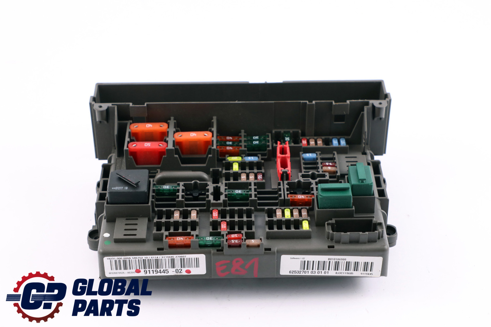 BMW Series  E81 E87 E90 E91 Power Distribution Fuse Box Front 9119445