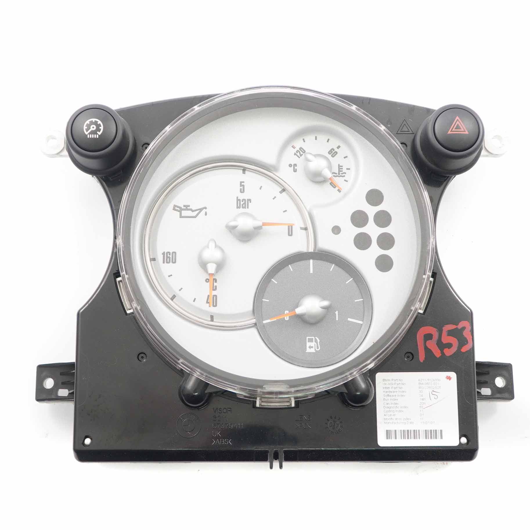 Kombi instrument Mini Cooper One R50 R52 R53 Chrono Paket 9126996