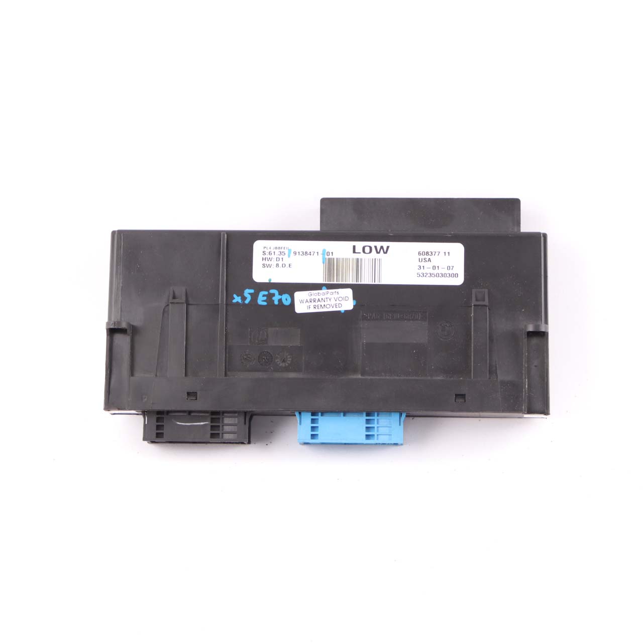 Body Control Modul BMW X5 E70 ECU Anschlussdose LOW PL4 JBBFEII 2 9138471