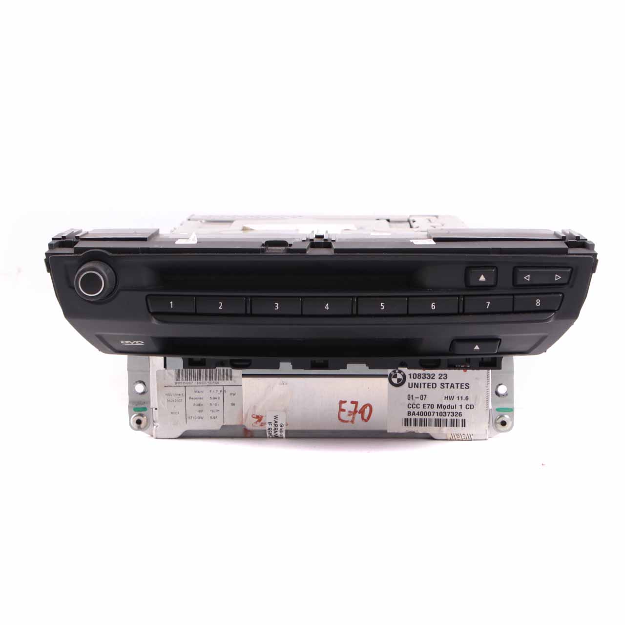 BMW X5 E70 Navigationssystem CCC CD Spieler Sat Nav Hauptgerät 9147618