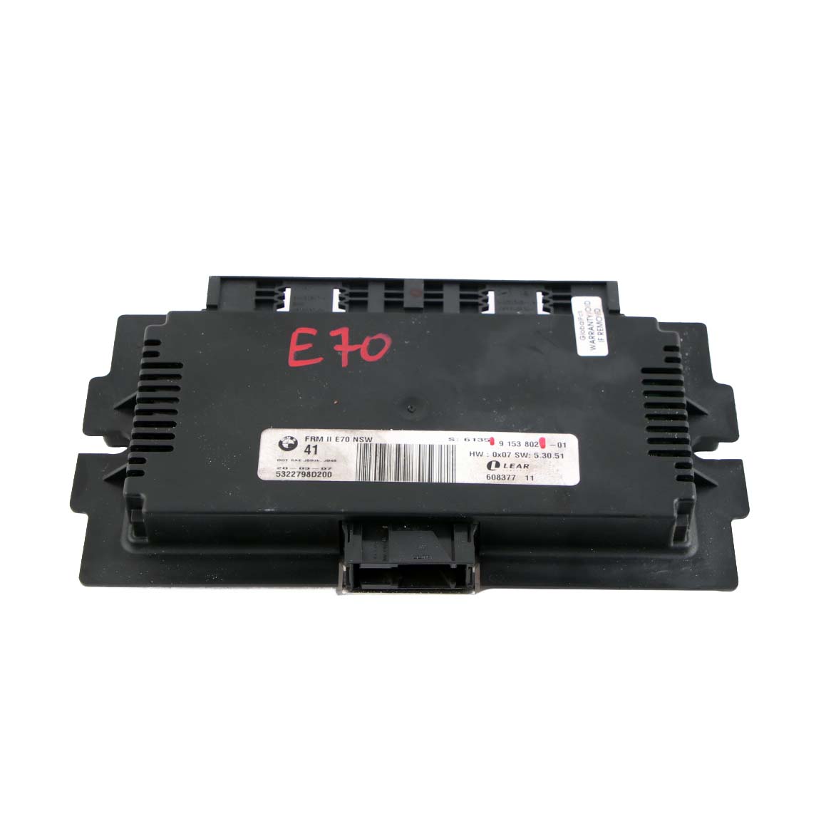 BMW X5 E70 Fußraumleuchte Modul Steuergerät ECU FRM II NSW Lear 9153802