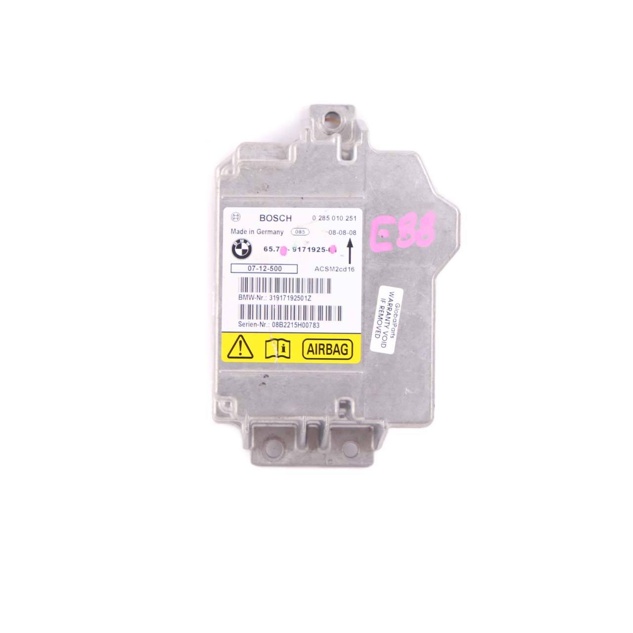 BMW E88 Steuergerät Airbag Modul ECU 9171925