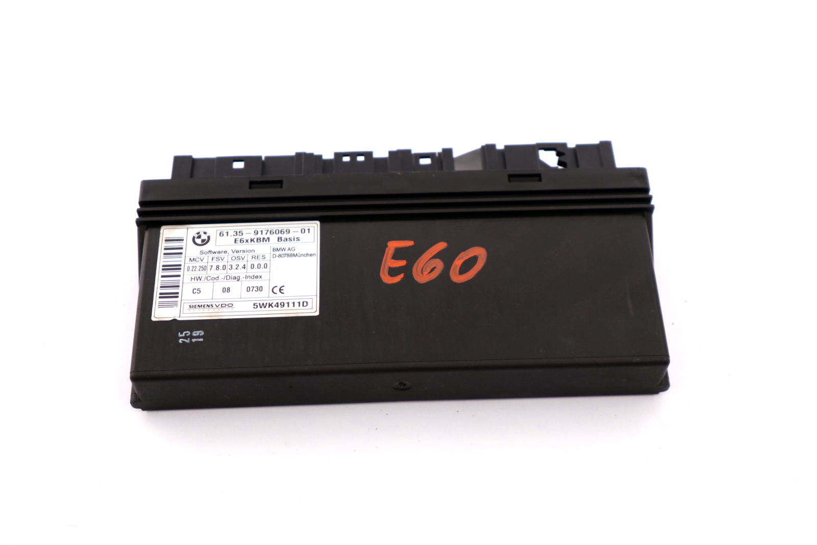 BMW E60 E63 E64 KBM Basis Body Control Module ECU Control Unit 9176069