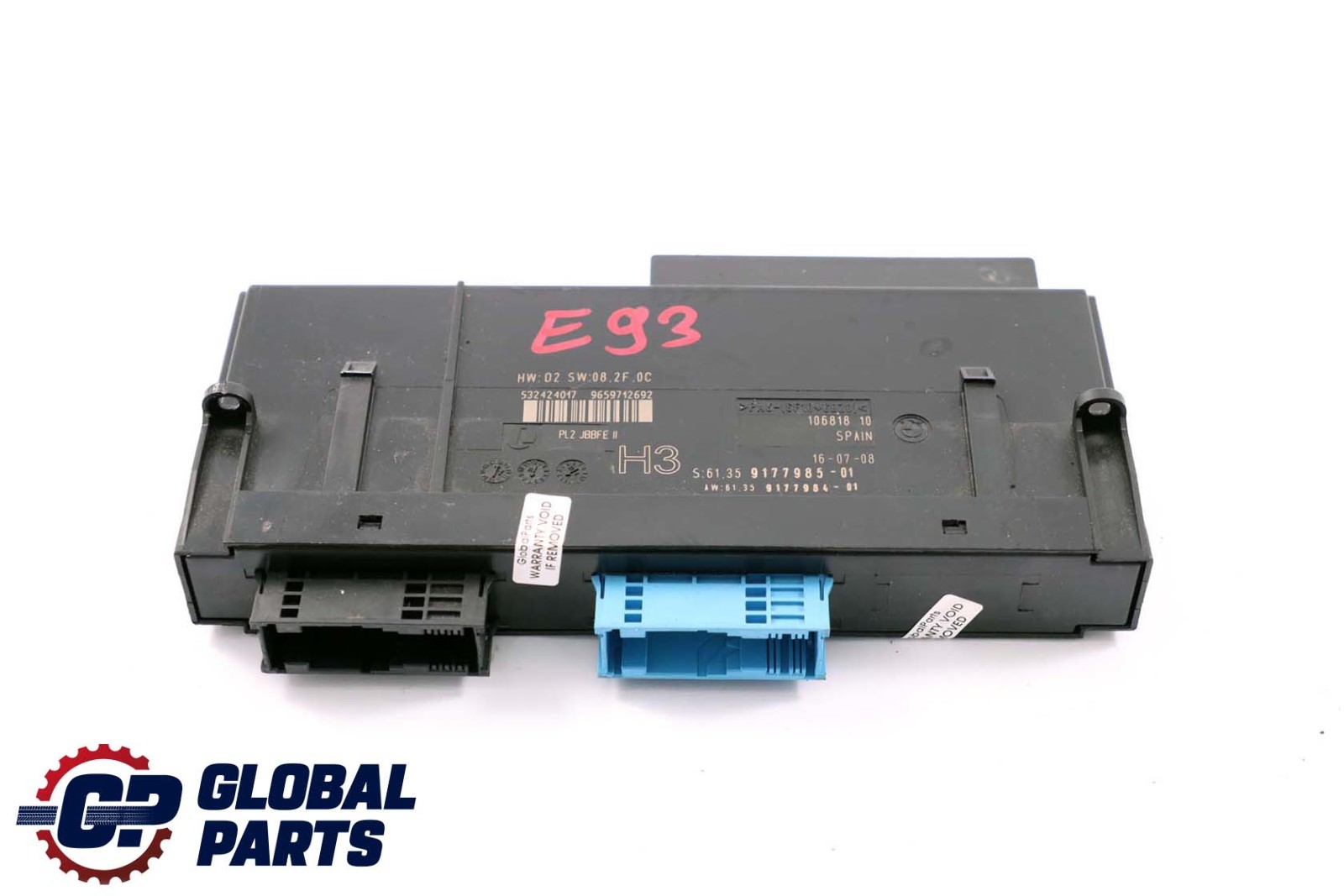 BMW E93 Cabrio ECU Body Control Module H3 Anschlussdose 9177985