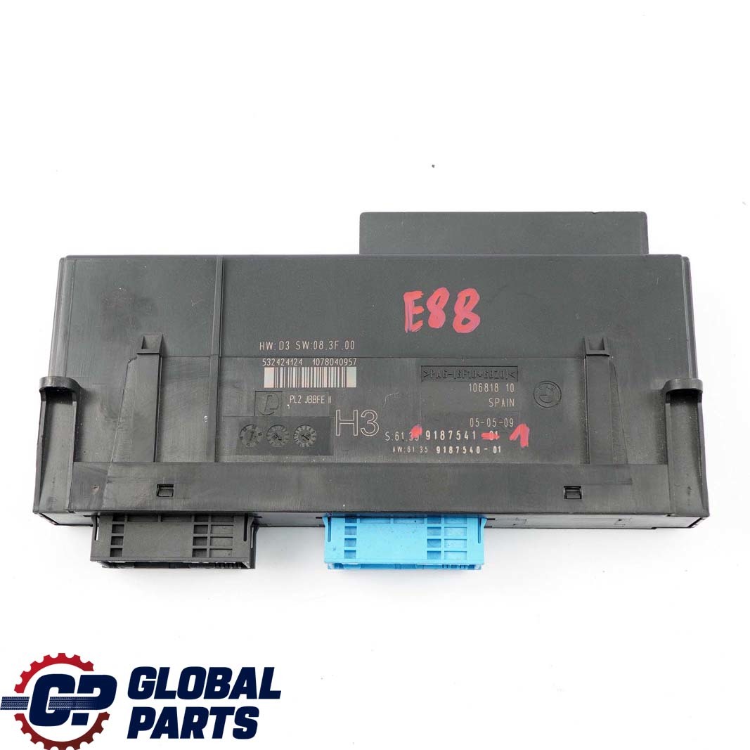 BMW 1 er 1 E88 ECU Körperkontrollmodul H3 PL2 JBBFE II Junction Box 9187541