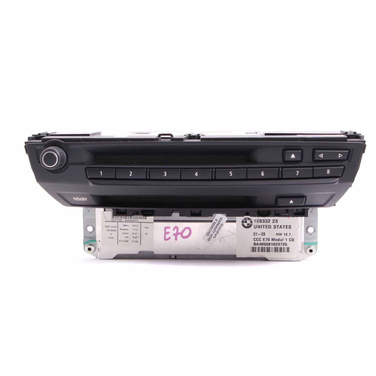 BMW X5 E70 CCC Navigations System CD-Player Navi-Hauptgerät 9191568