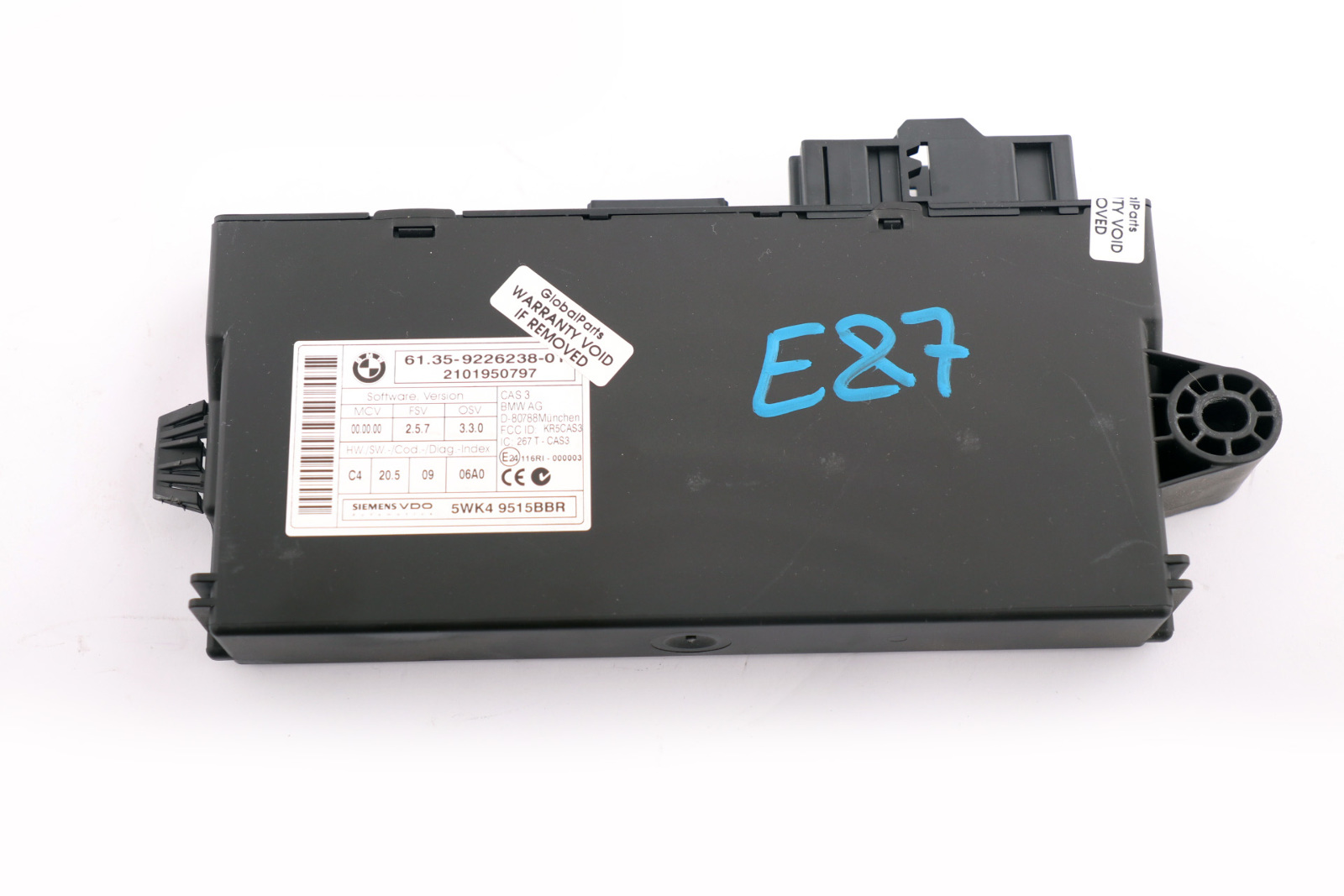 BMW 1 3 5 Series E60 E87 E90 CAS 3 ECU Control Unit Key Reading Module 9226238