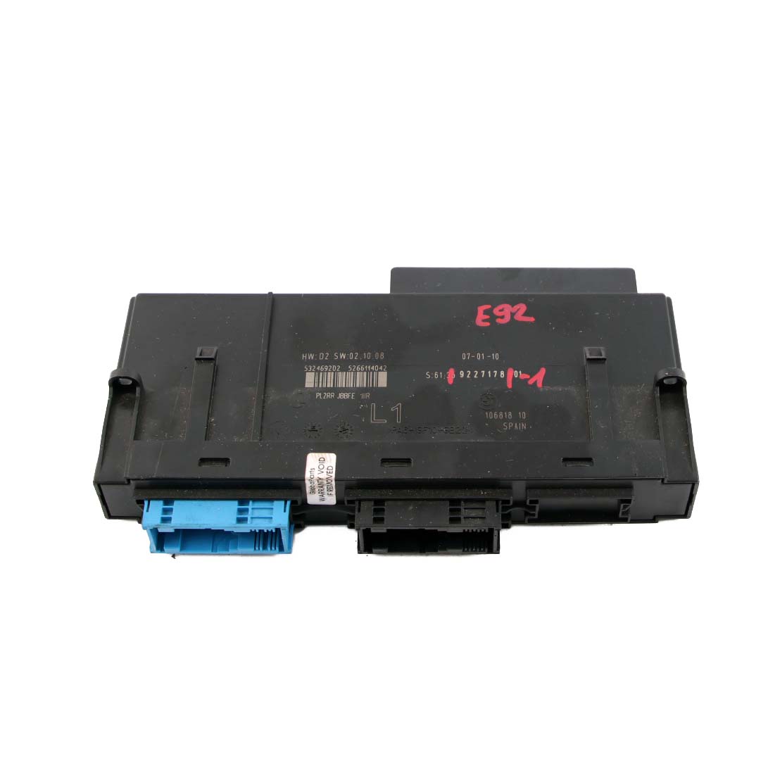 BMW 3 Series E92 ECU Body Control Module Junction Box L1 PL2RR JBBFE 9227178