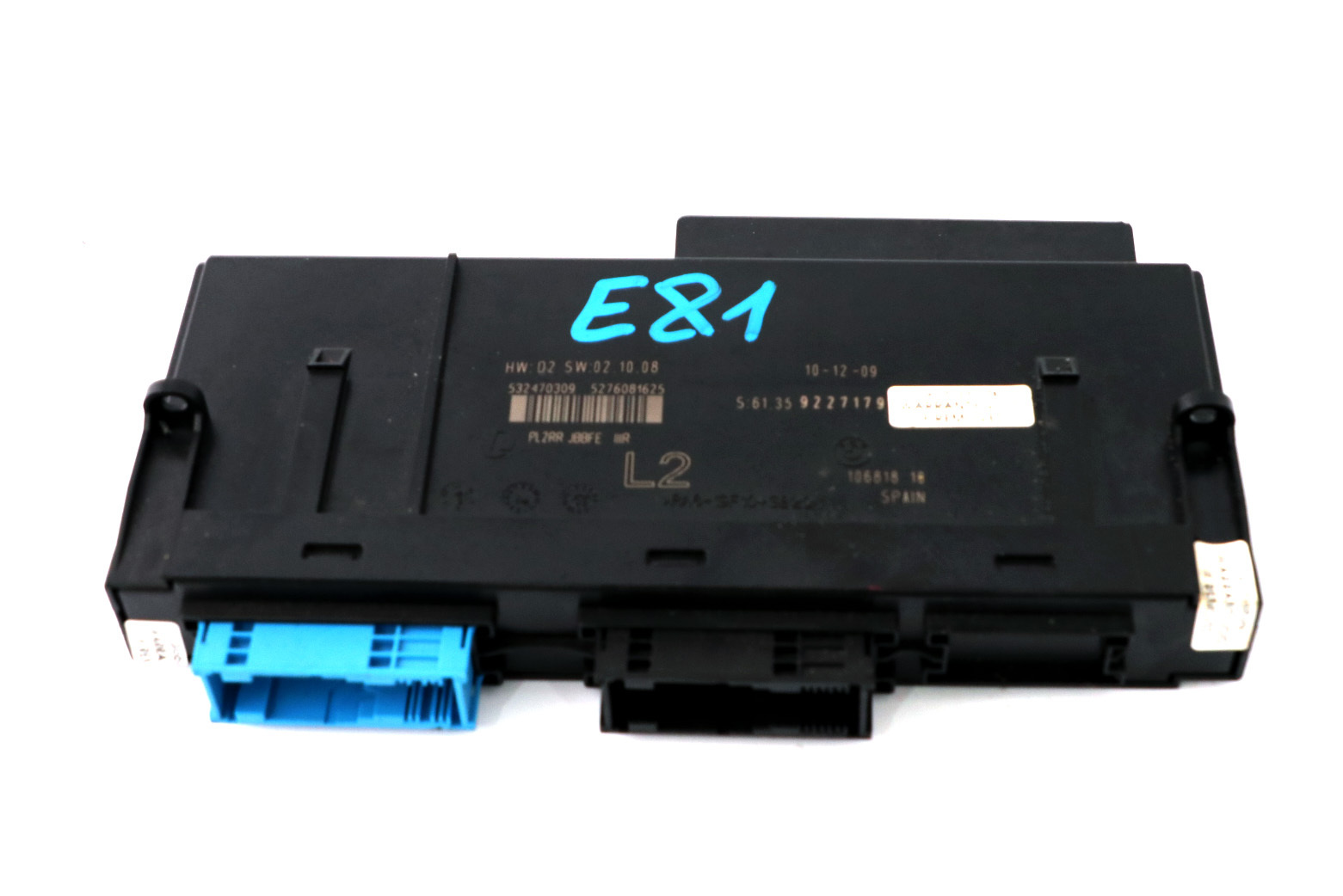 BMW E81 Karosseriesteuergerät ECU L2 PL2RR JBBFE IIIR Anschlussdose 922717