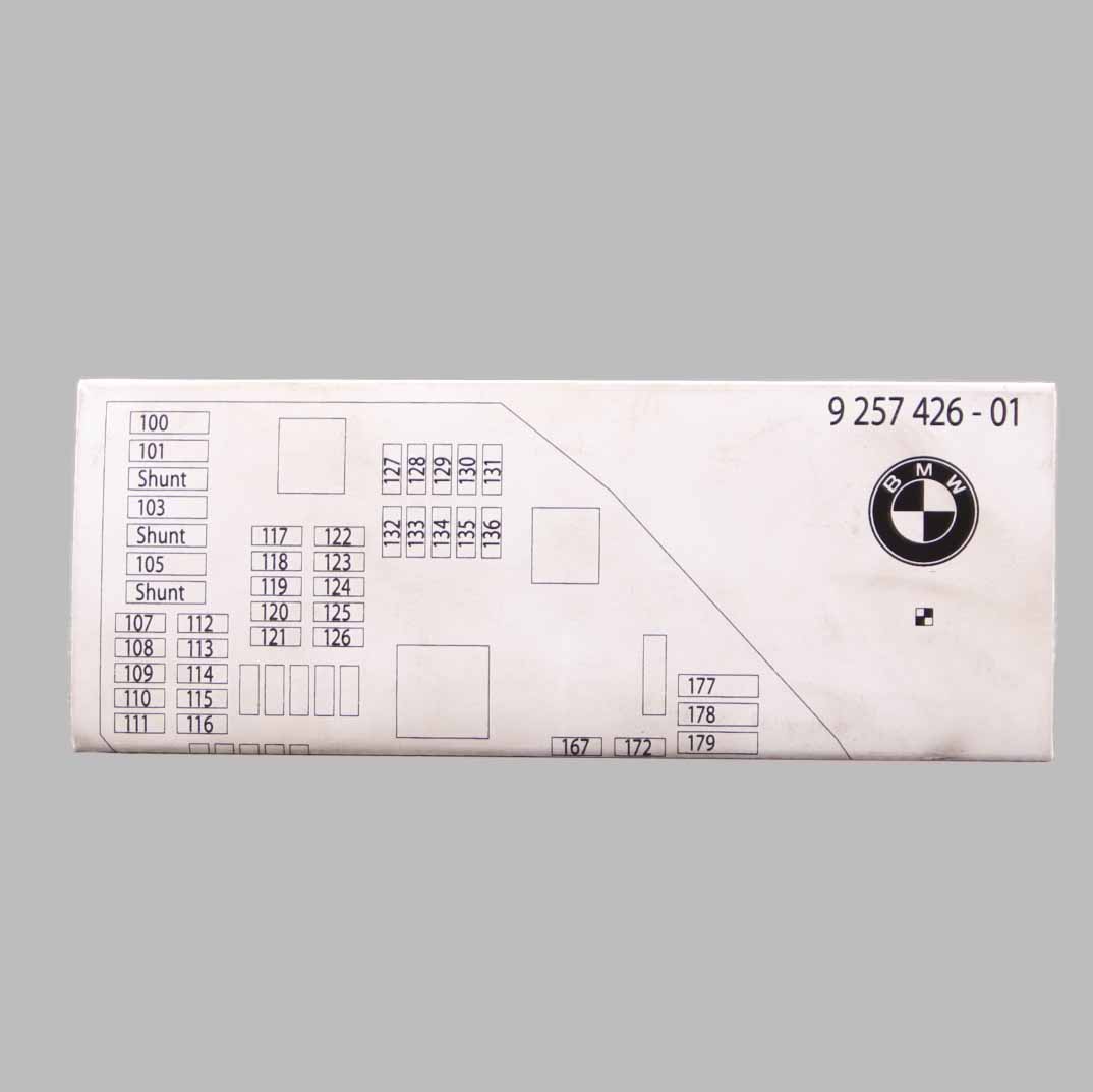 BMW F10 F11 F12 Karte Sicherungs Kasten Gruppierung Diagramm 9238195