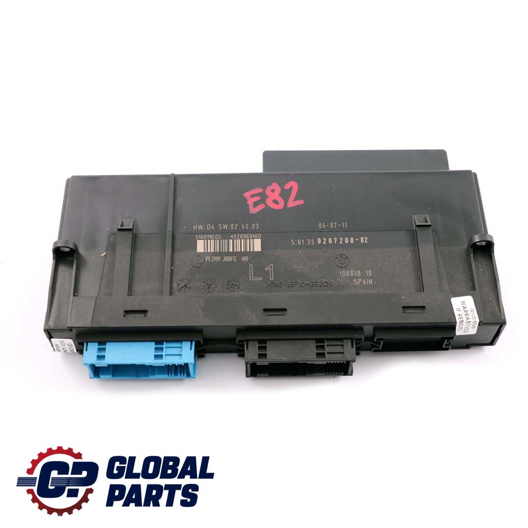 BMW 1 er E82 ECU Body Control Module L1 Steuergerät  PL2RR JBBFE 9267200