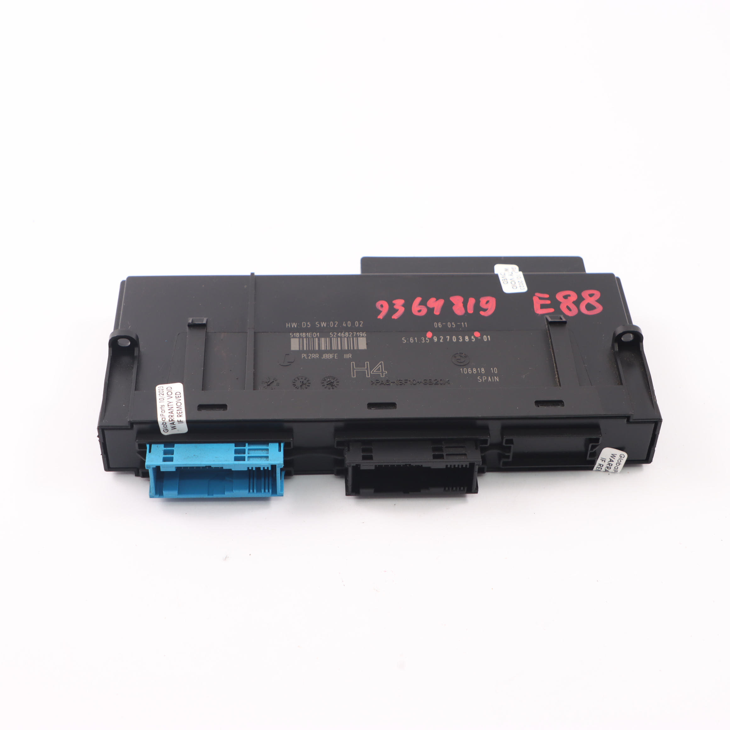 BMW E88 ECU Körper kontrolle Modul H4 Anschlussdose PL2RR JBBFE IIIR 9270385