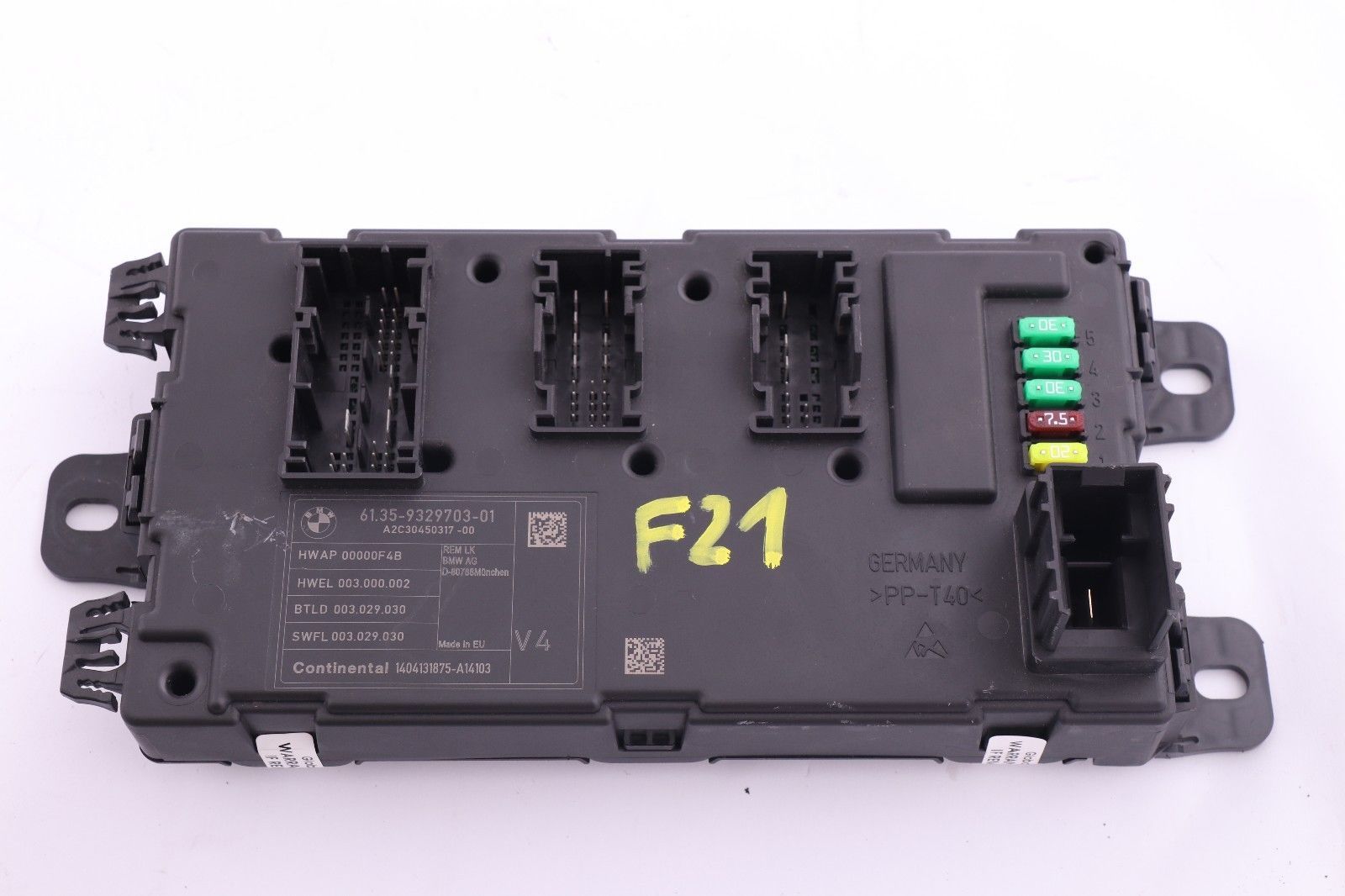 BMW F20 F21 F30 F31 F32 Hinteres Karosseriesteuergerät Modul REM 9329703