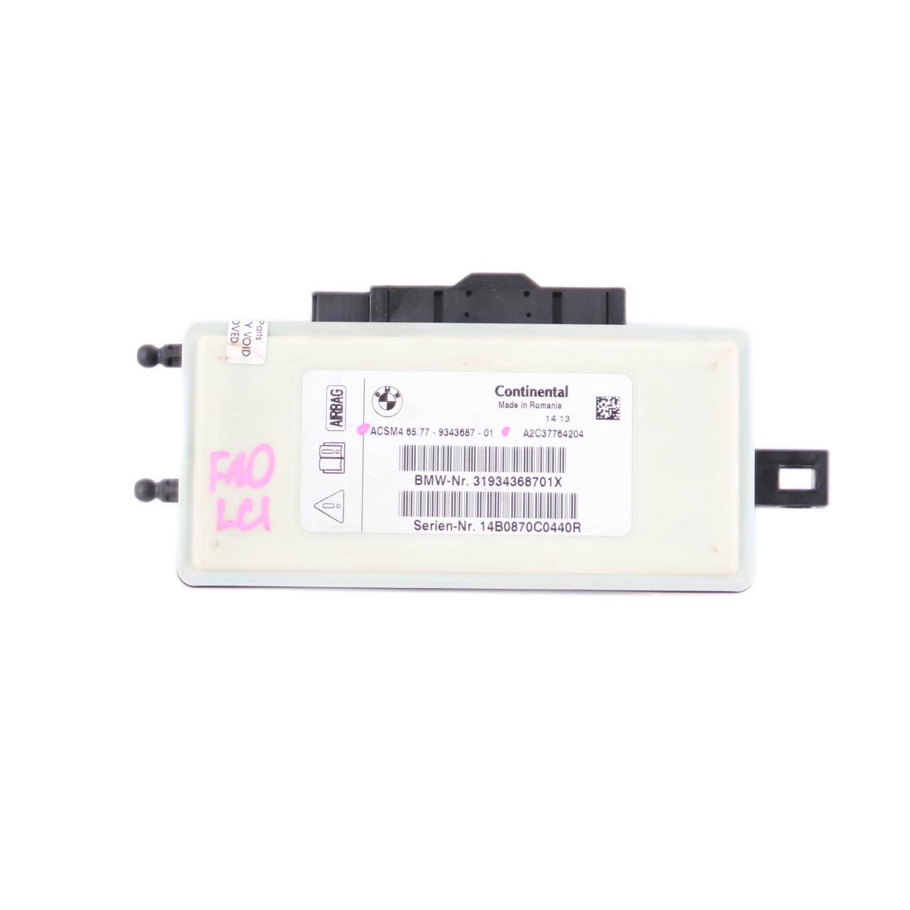 BMW F01 LCI F07 F10 F11 F25 Sicherheitssteuergerät Air Module ECU 9343687