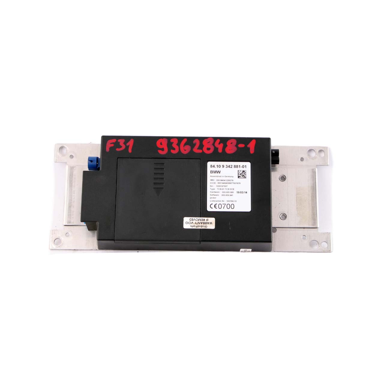 BMW F20 F21 F30 F31 1 Bluetooth Teleservices GPS Telematik Modul 9342881