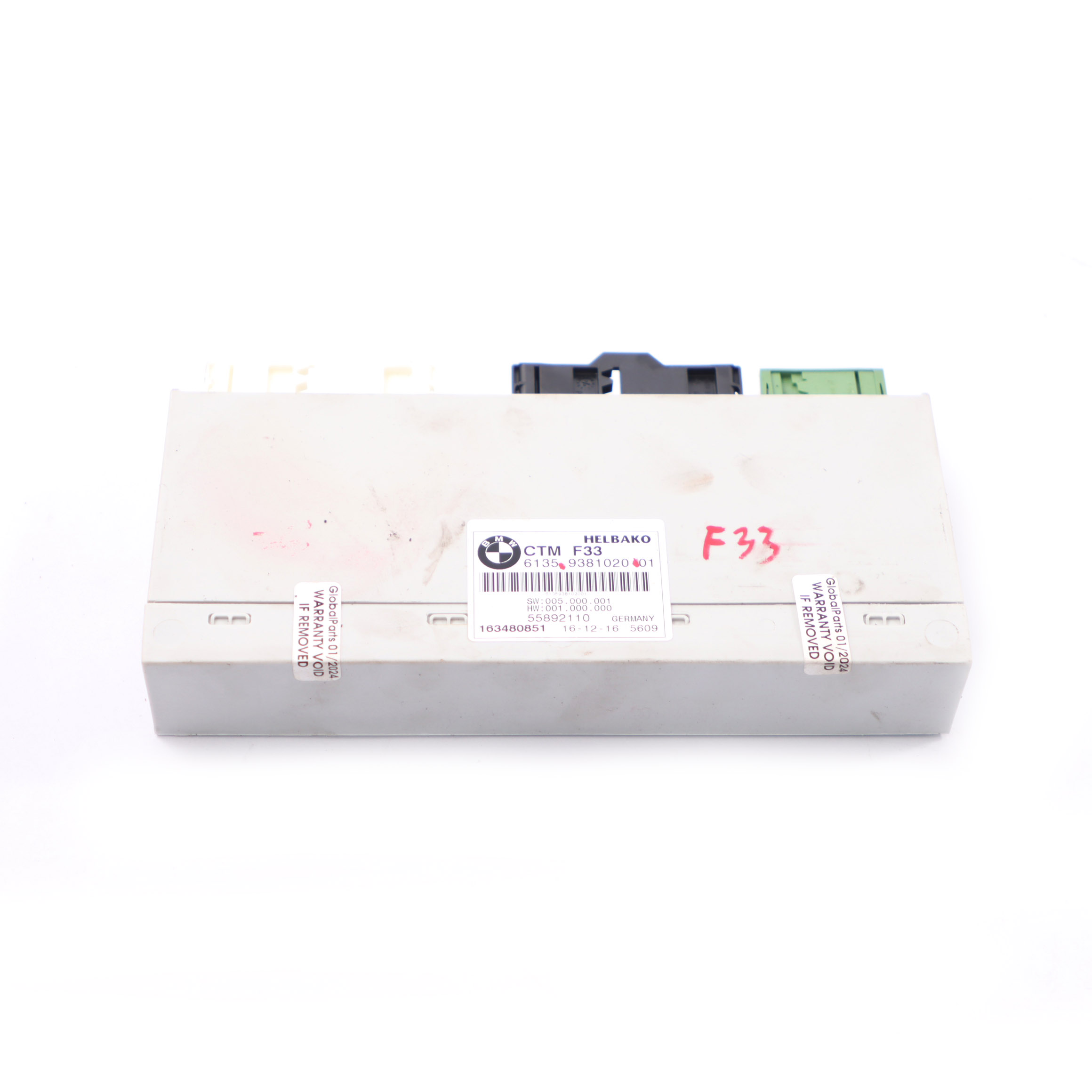 BMW F33 F83 M4 Cabrio Faltdach ECU Modul Steuergerät CTM 9381020