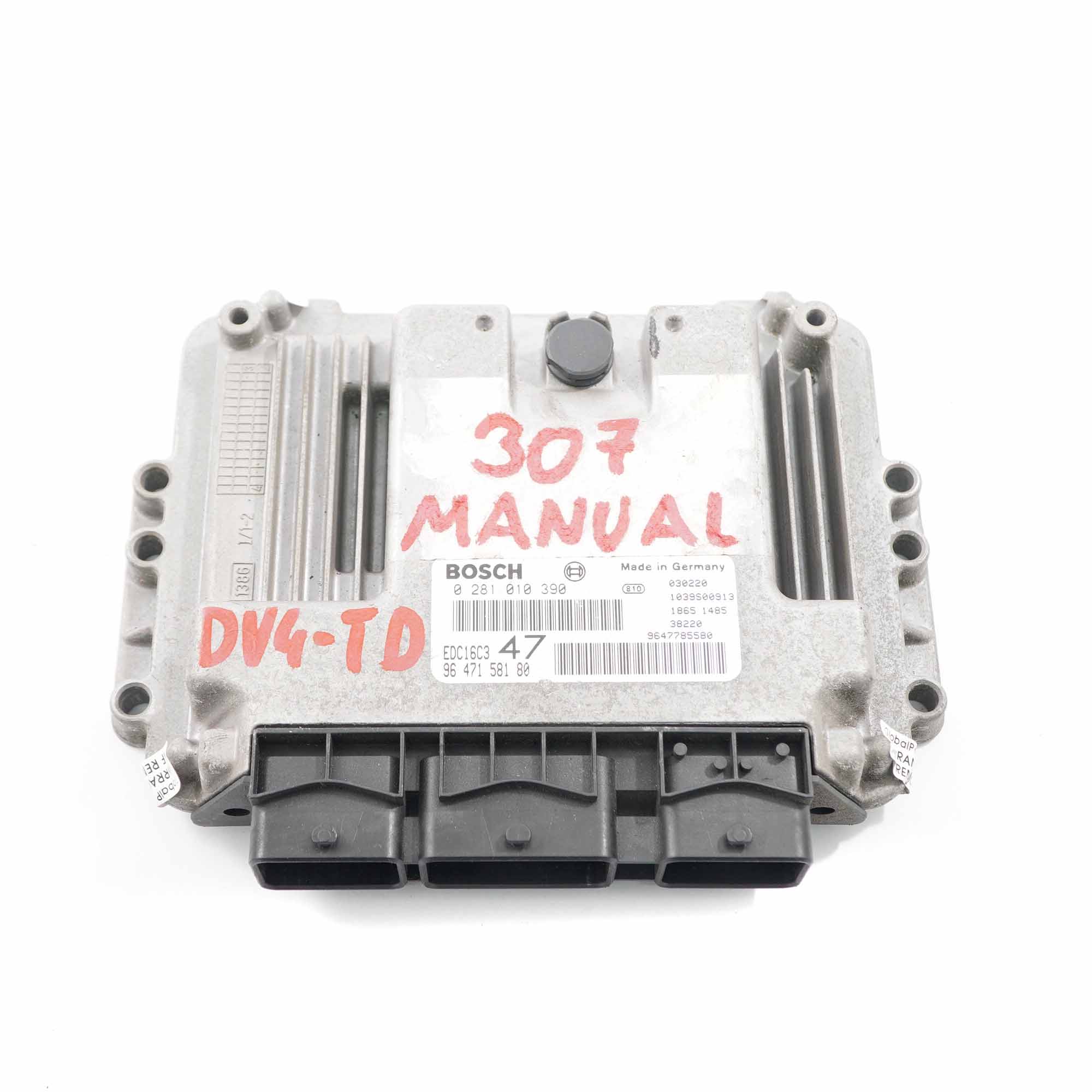 Peugeot 307 1.4 HDI Diesel DV4-TD Engine Control Unit ECU 9647158180 Manual 