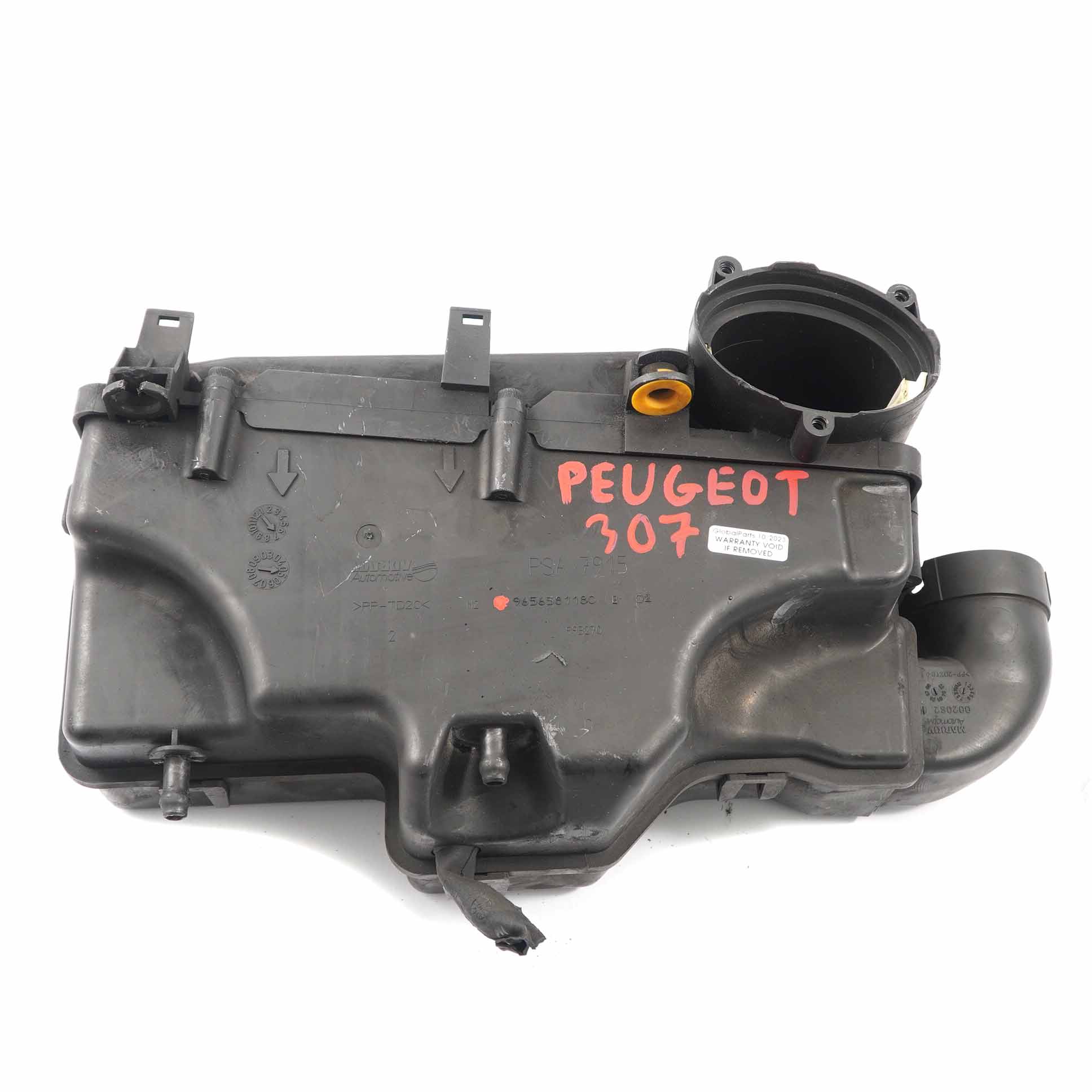 Peugeot 307 1.6 HDI Diesel Boîtier de filtre à air Couvercle 9656581180