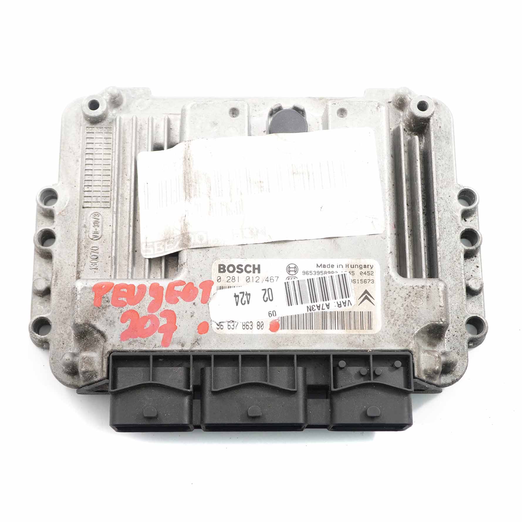 Peugeot 207 1.6HDI Diesel Engine Control Unit ECU Module 9663786380