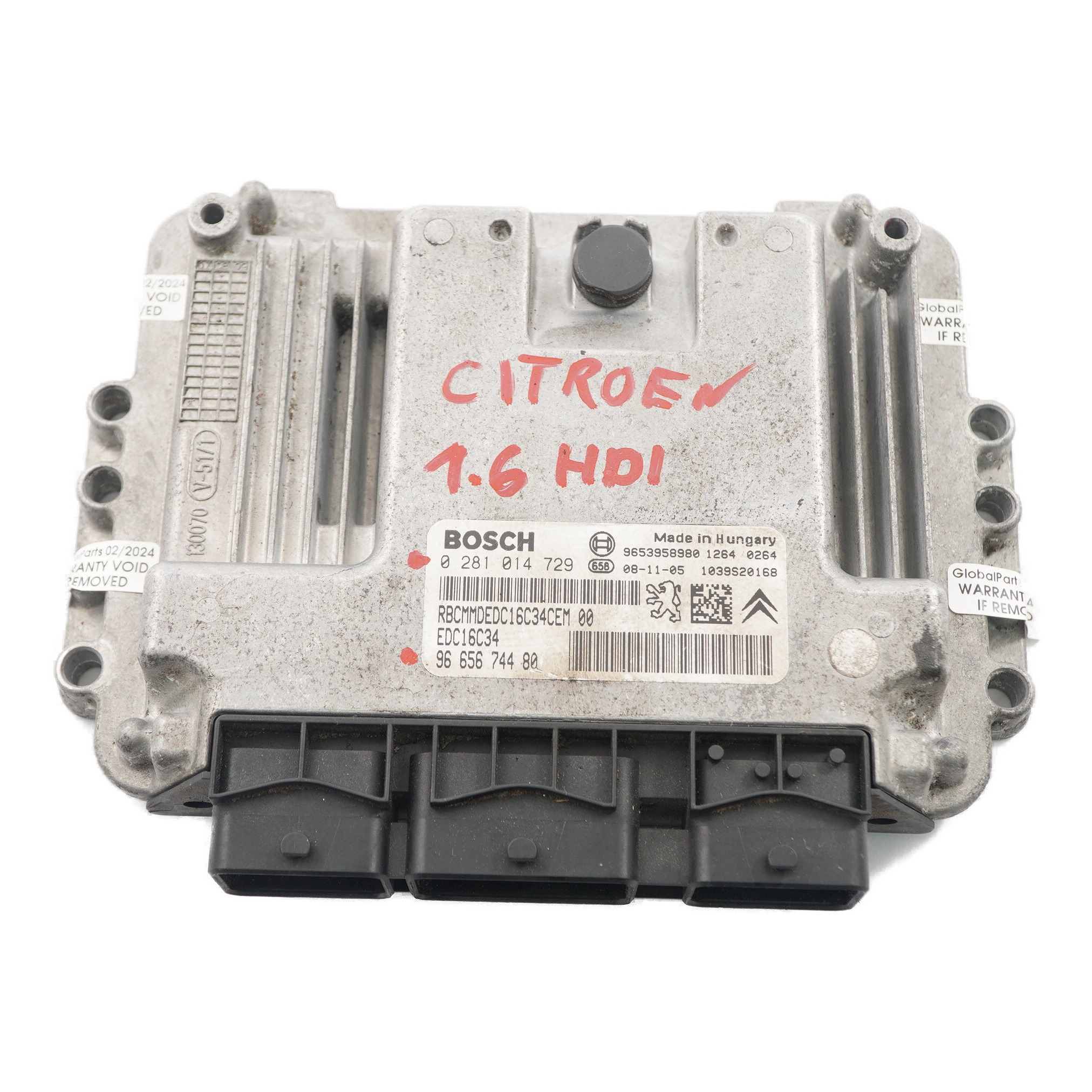 Citroen C4 1.6 HDI Diesel Engine Control Unit ECU Module EDC 9665674480