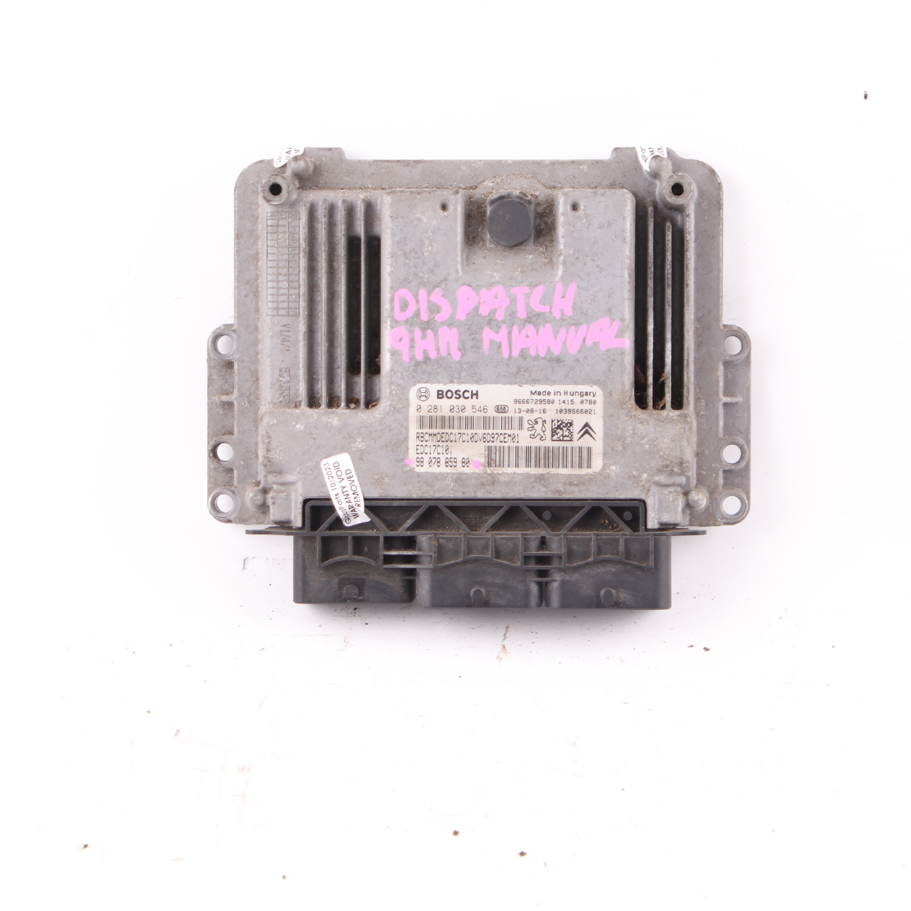 Citroen Dispatch Jumpy III 9HM DV6UC 1.6 Dieselmotor Modul ECU 9807885980