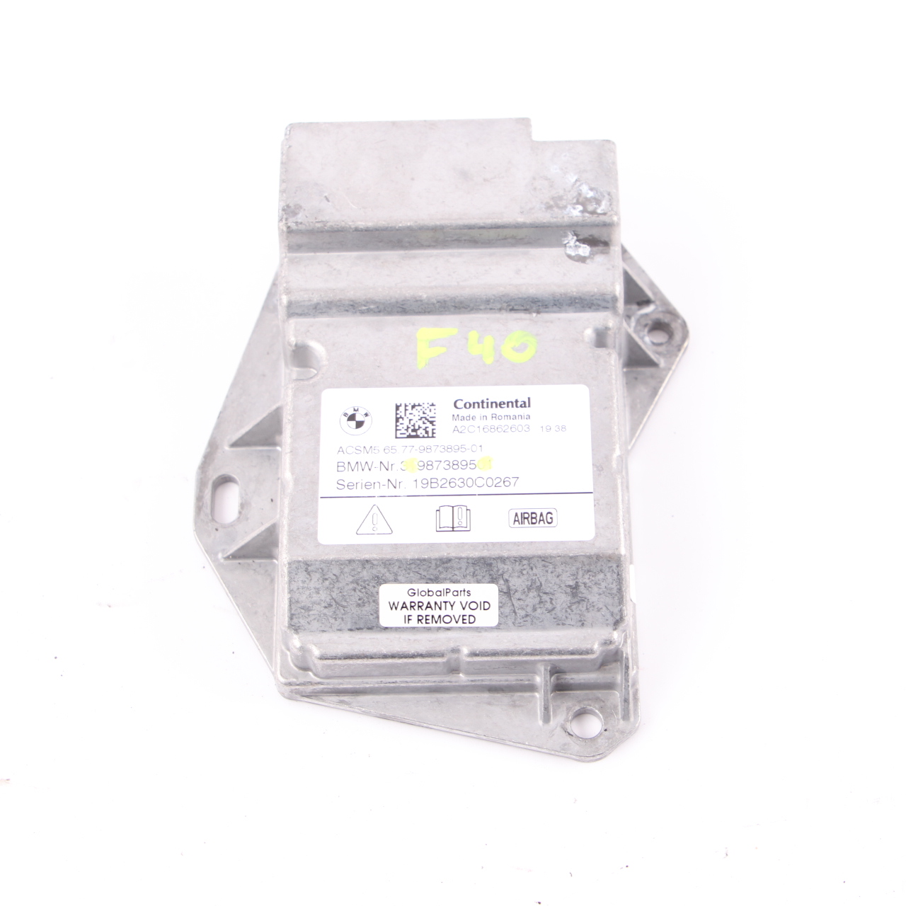 BMW F40 Sicherheitssteuergerät Air Module Bag ECU Continental 9873895