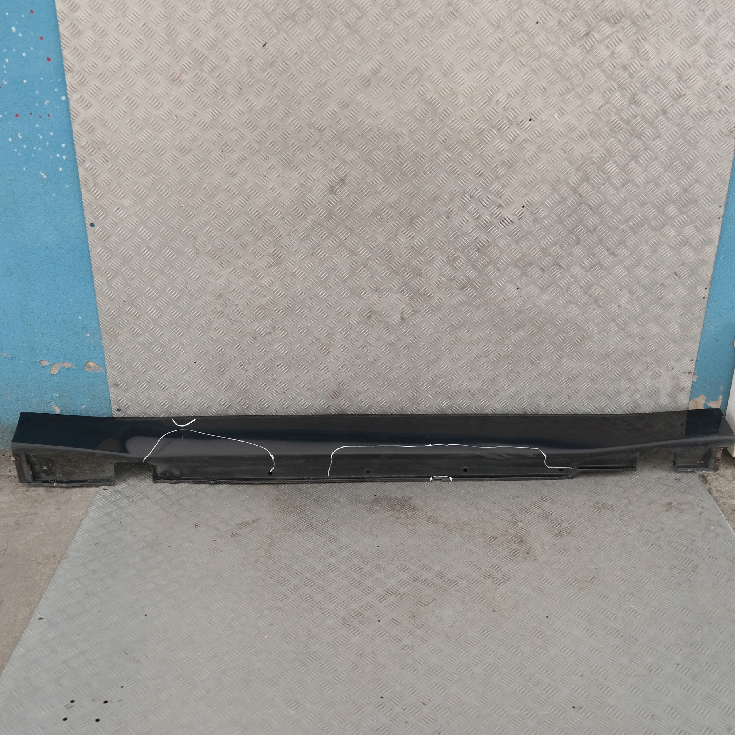 BMW 7 SERIES E65 Door Sill Cover Skirt Left N/S Black Sapphire Metallic - 475