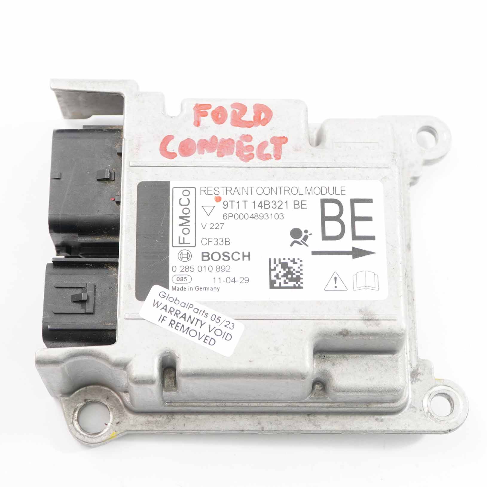 Ford Transit Connect ECU Control Unit Impact Sensor Module Airbag 9T1T-14B321-BE