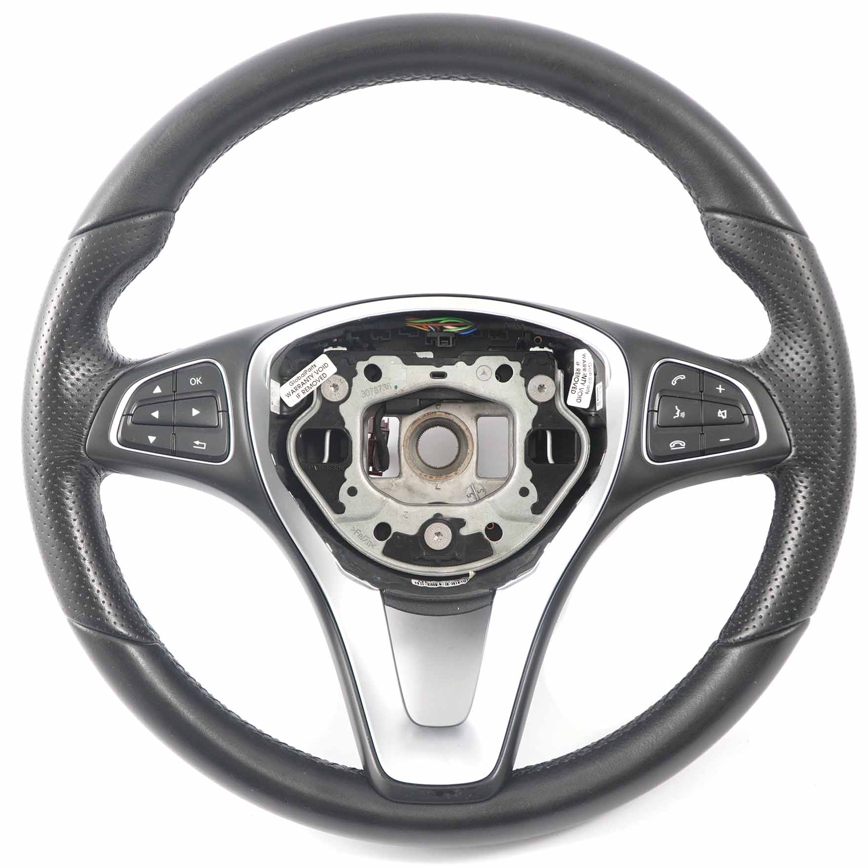 Mercedes W176 W246 C117 Steering Wheel Black Leather Multifunction A0014609003