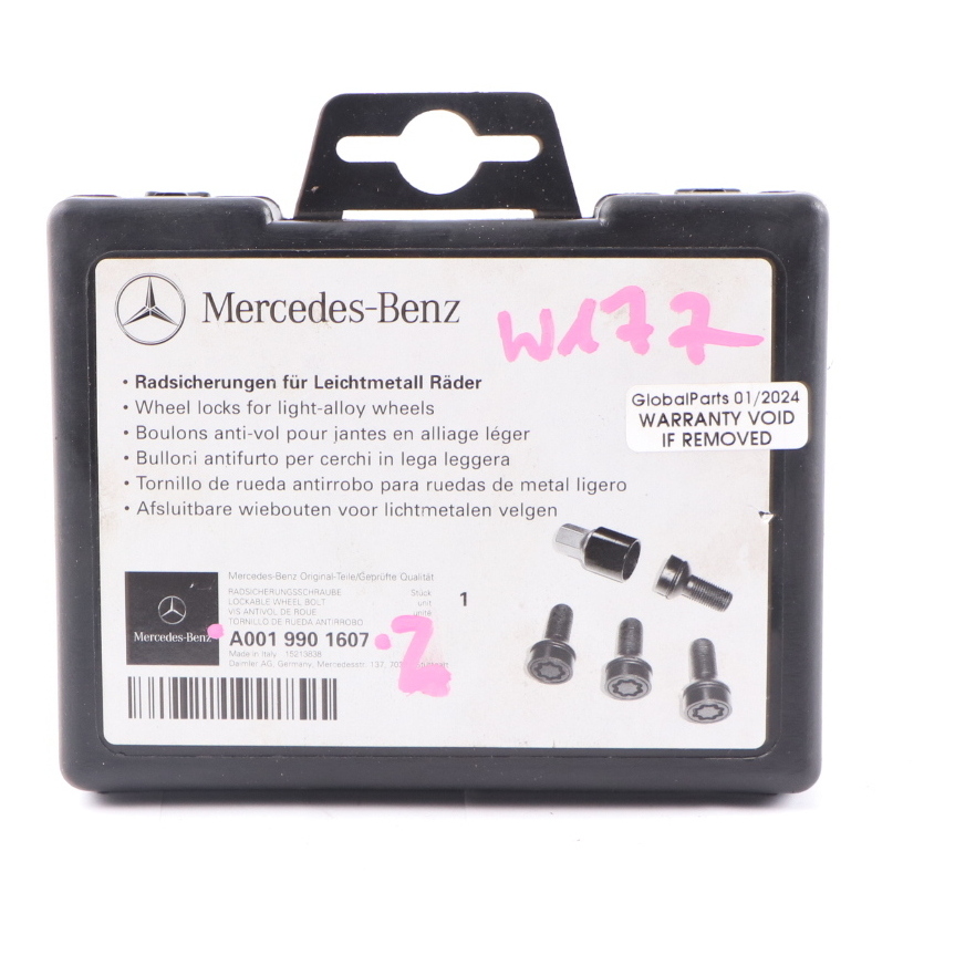 Sicherheits schrauben Mercedes W176 W204 W205 hinten vorne Satz A0019901607