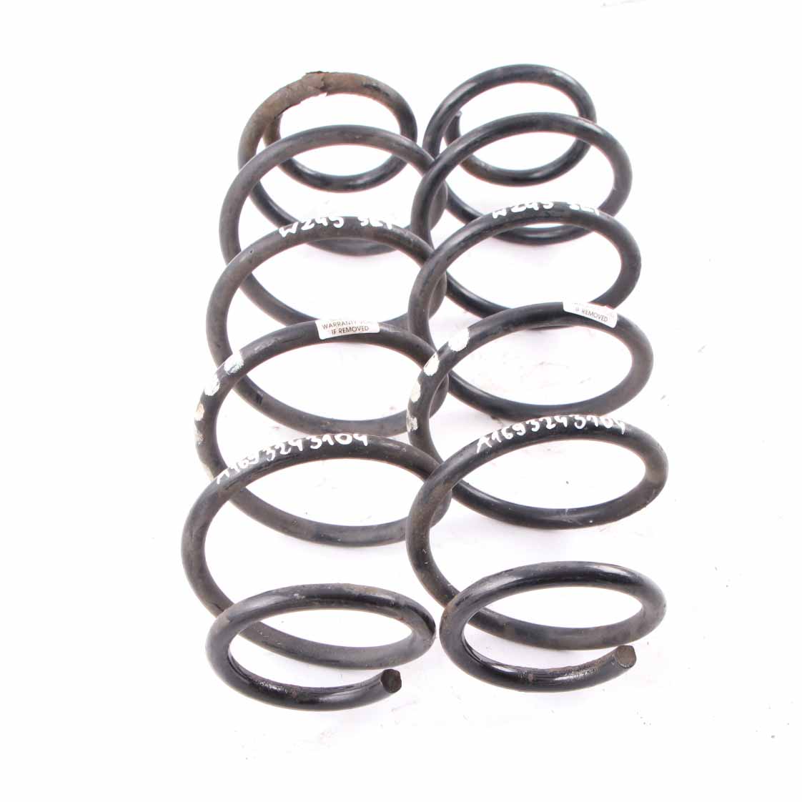 Mercedes W169 W245 Coil Spring Rear Suspension Set 5X White A1693243104